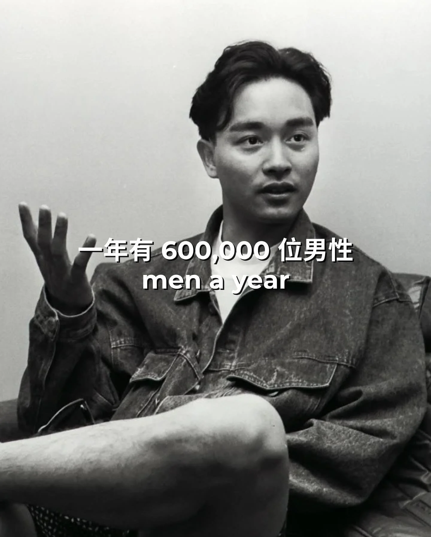 「男兒有淚不輕彈啊」 「男人老狗流馬尿？」 「男子漢大丈夫，頂硬上啦」

呢啲說話，相信好多人都聽過。 香港唔少男士就係喺呢啲訊息入面，慢慢學識咗收埋情緒。 怕唔夠 man、怕俾人笑、怕身邊人唔知點睇自己， 所以寧願自己一個捱，都唔敢開口搵人傾。

但喺沉默之中，有人冇捱得過。 片入面嘅數字，就係 2024 年全球男性自殺死亡嘅人數。

佢哋未必會講出聲，但唔代表唔需要你。 請主動關心身邊嘅男士，一句簡單嘅「你最近點呀？」可能會救到一條命。

&ldquo;Real men don&rsquo;