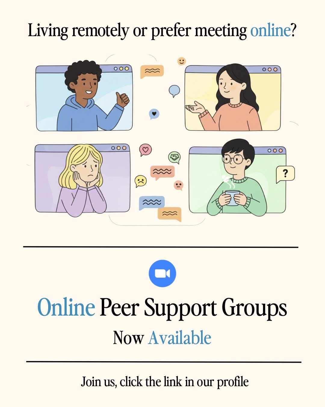📣 Online Groups Now Available 📣

We always want to make sure our group is accessible to as many people as possible. We know that if you are living in more remote areas of Hong Kong, you work shifts, you&rsquo;re a carer or a parent, it might be cha