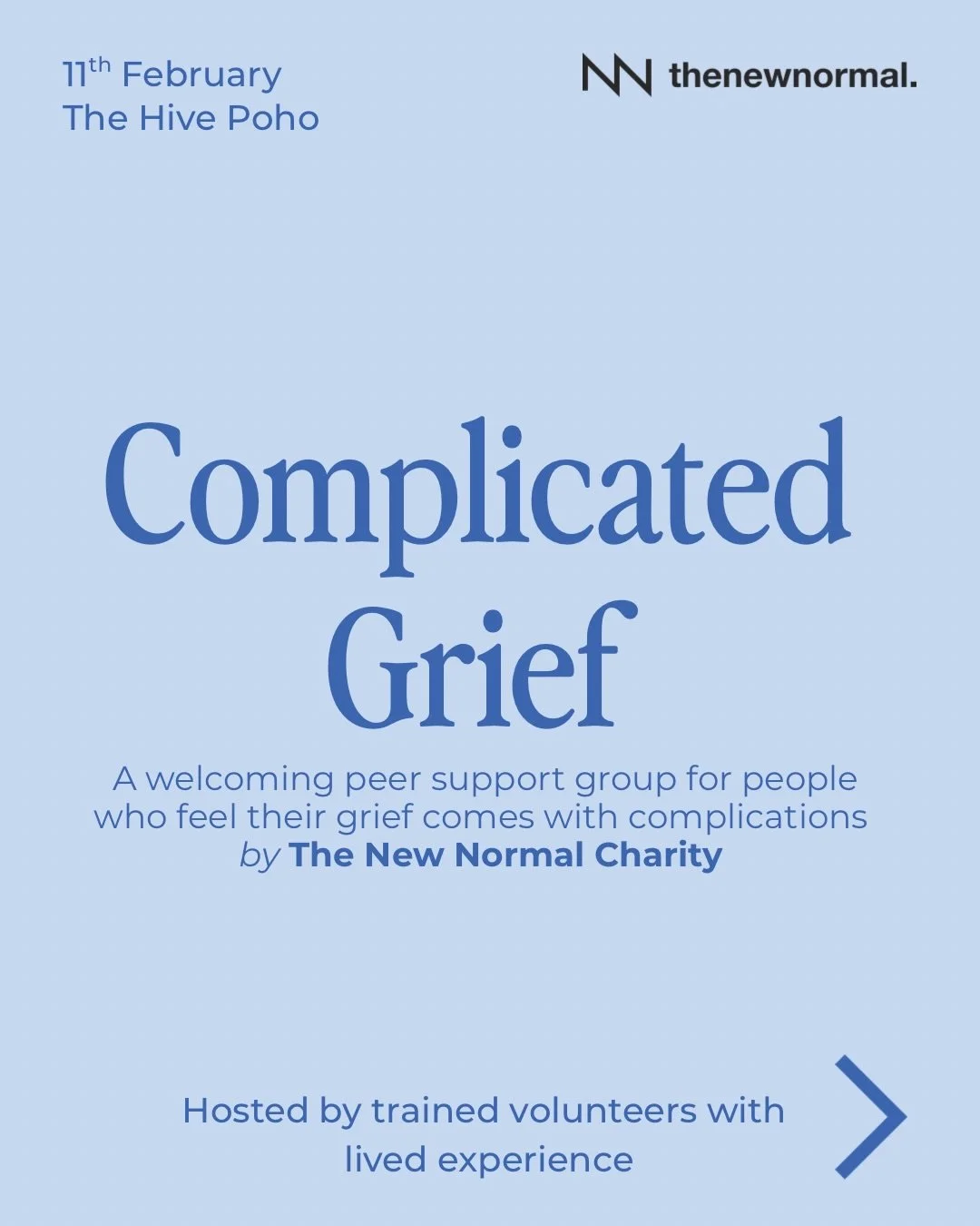 Complicated Grief is a peer support group for anyone navigating grief that comes with complexities, such as suicide loss, traumatic loss, or multiple losses. Our support space offers connection, understanding, and shared experiences to help process e