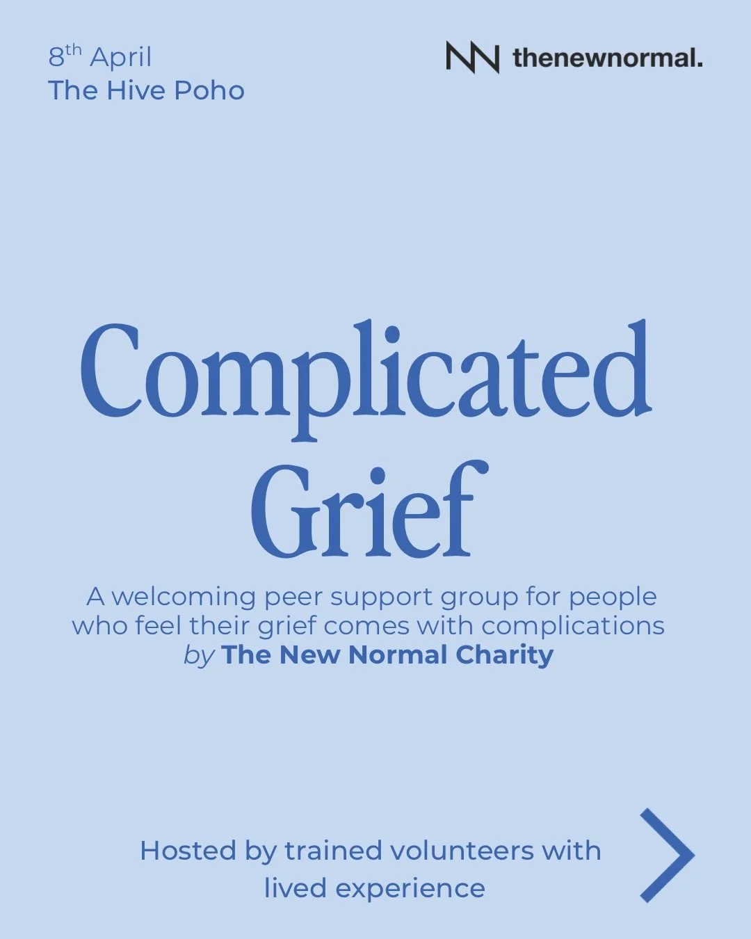 Complicated Grief is a peer support group for anyone navigating grief that comes with complexities, such as suicide loss, traumatic loss, or multiple losses. Our support space offers connection, understanding, and shared experiences to help process e