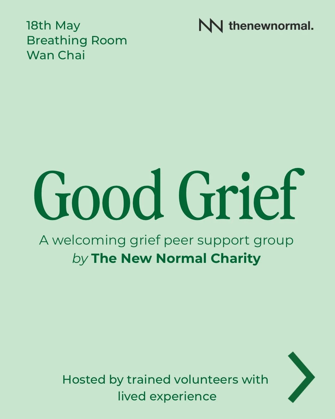 Good Grief is a peer support group for anyone who has experienced a loss to talk about grief and bereavement.
Our supportive space offers connection, understanding, and shared experiences to help process emotions and share strategies to cope.

Date: 