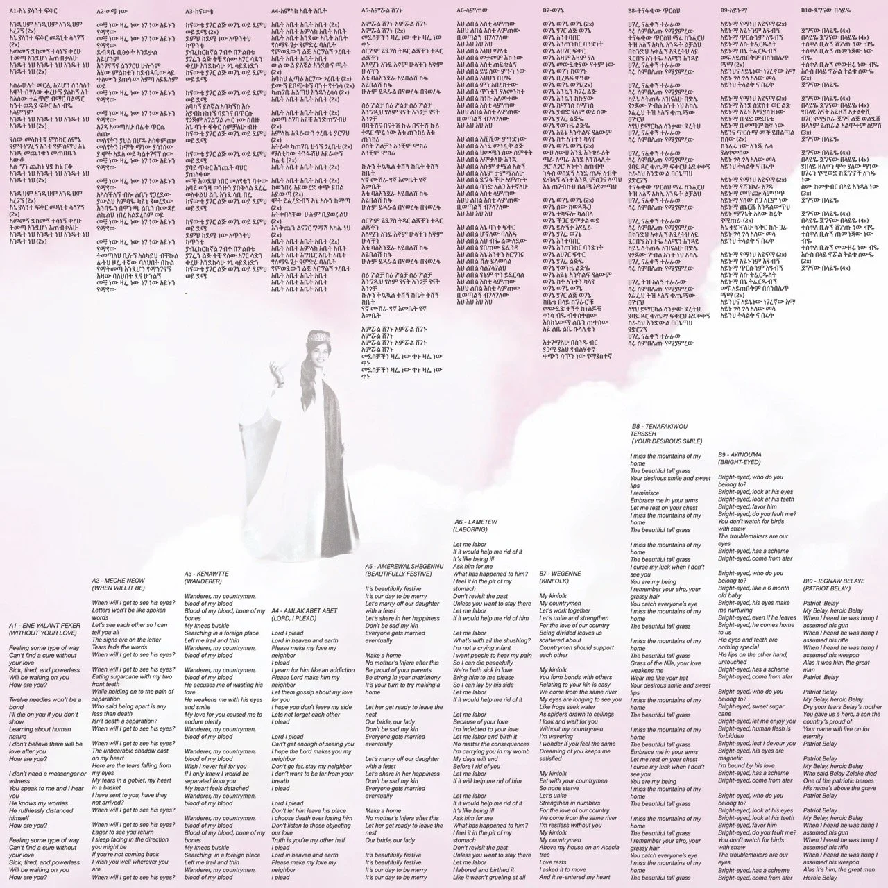 Liner notes for ሸገኔዎች (Beauties) by Aselefech Ashine & Getenesh Kebret with Mississippi Records