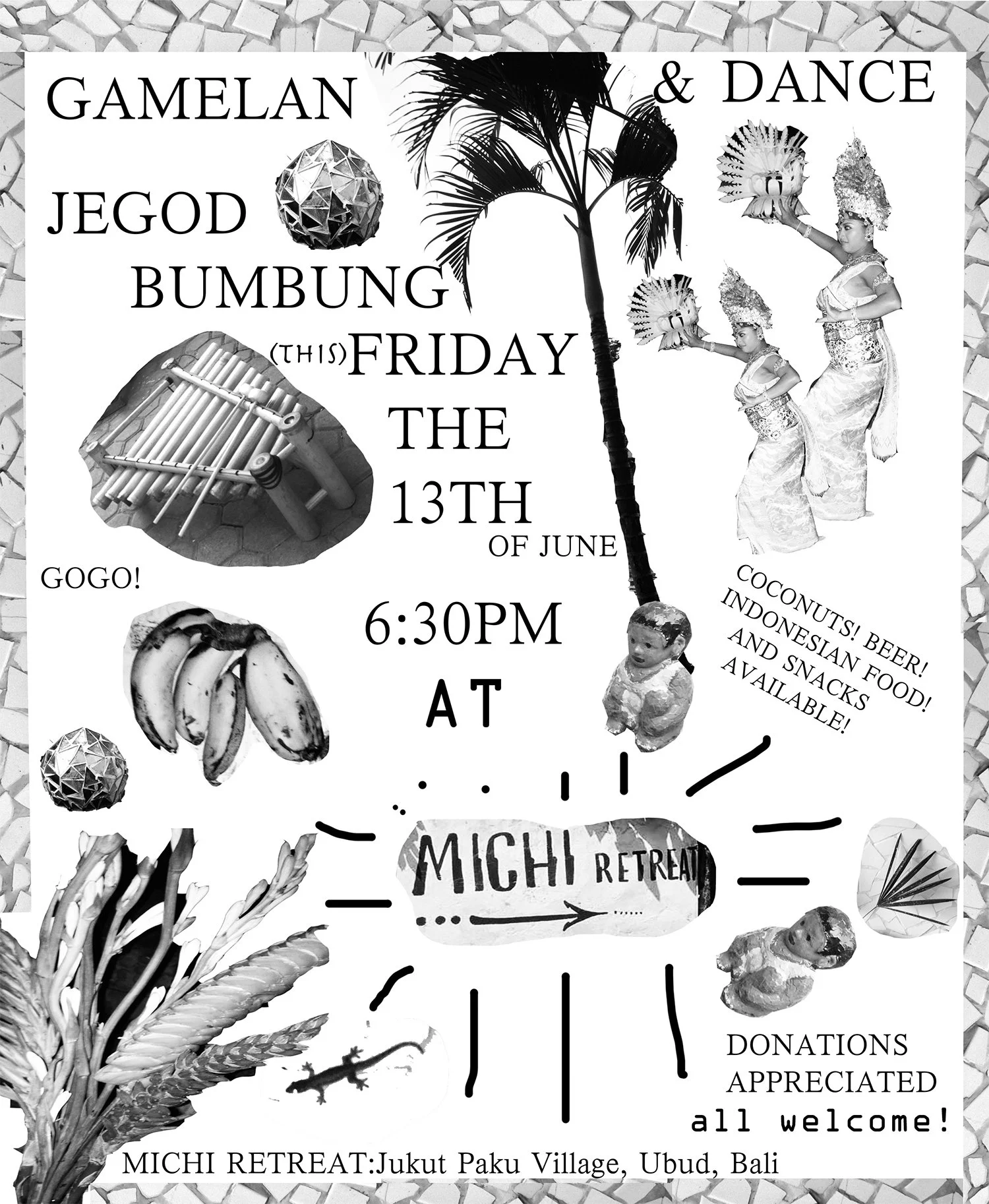 Flyer Gamelan show, Bali, Indonesia