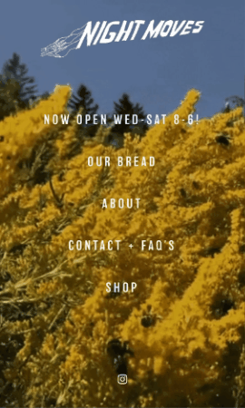 Website for Night Moves Bread (Portland, ME)