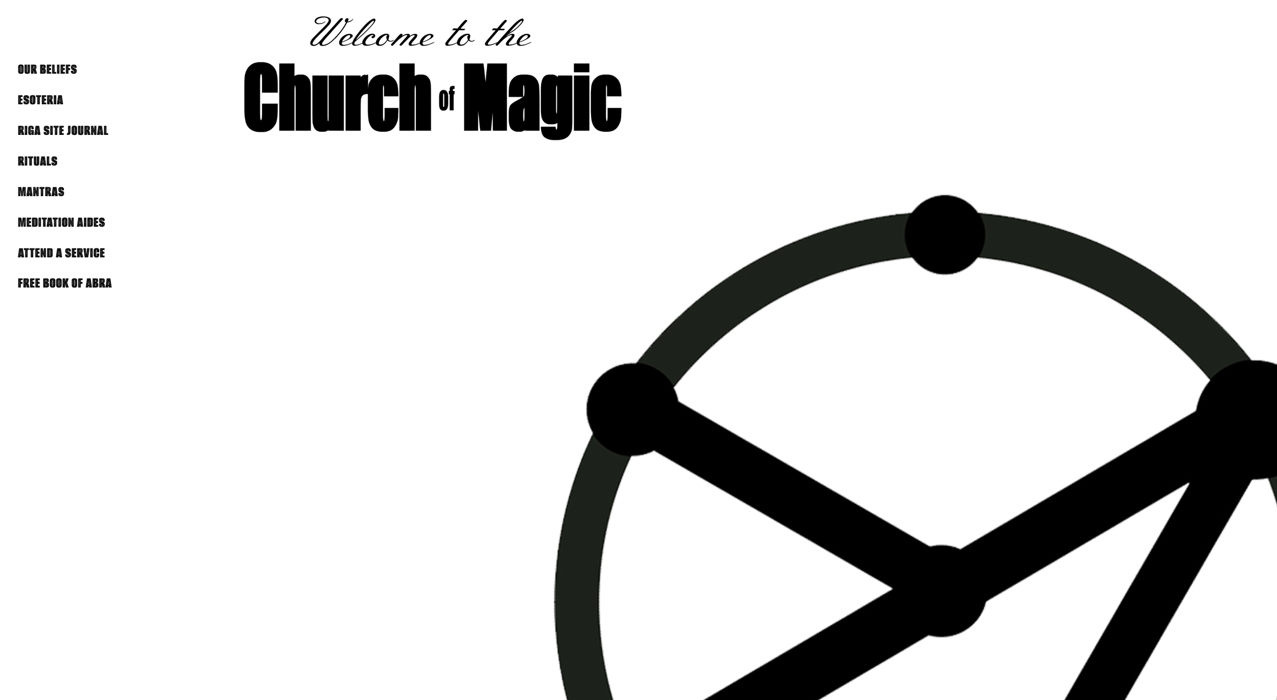 Website for Church of Magic with Ben Folestein