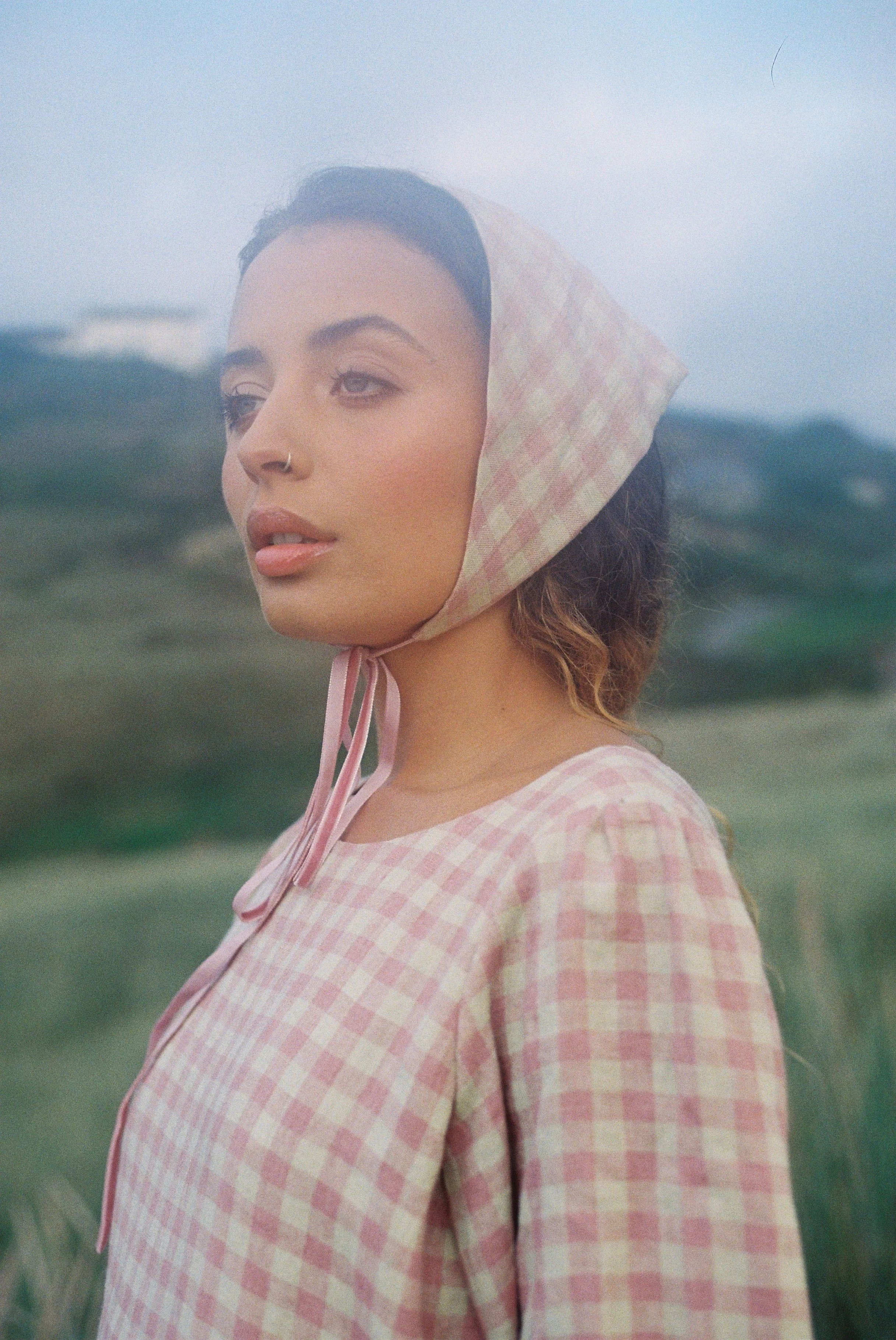 pink gingham linen fleurine - 1.jpeg