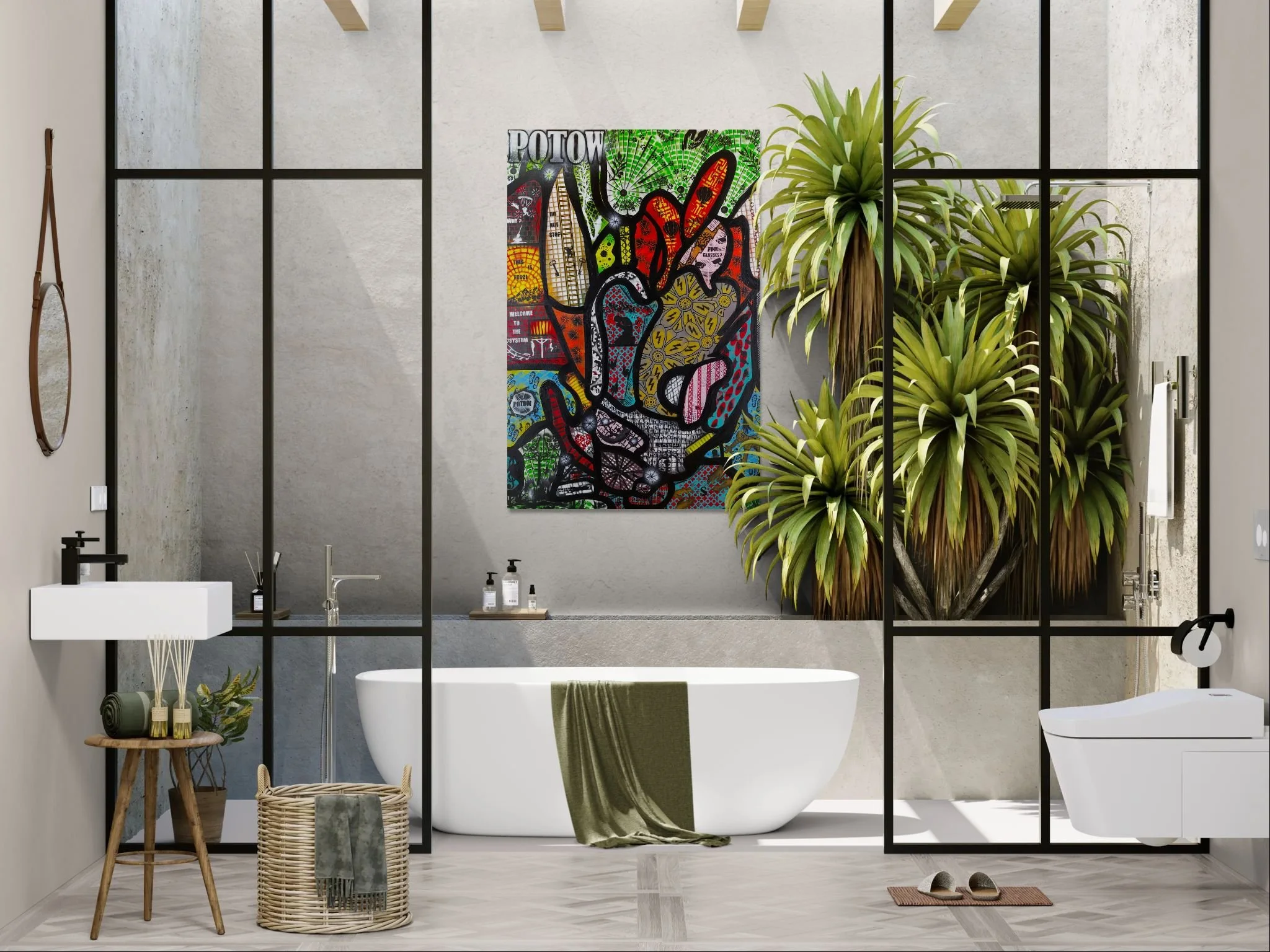 Baño de lujo con plantas tropicales.jpeg