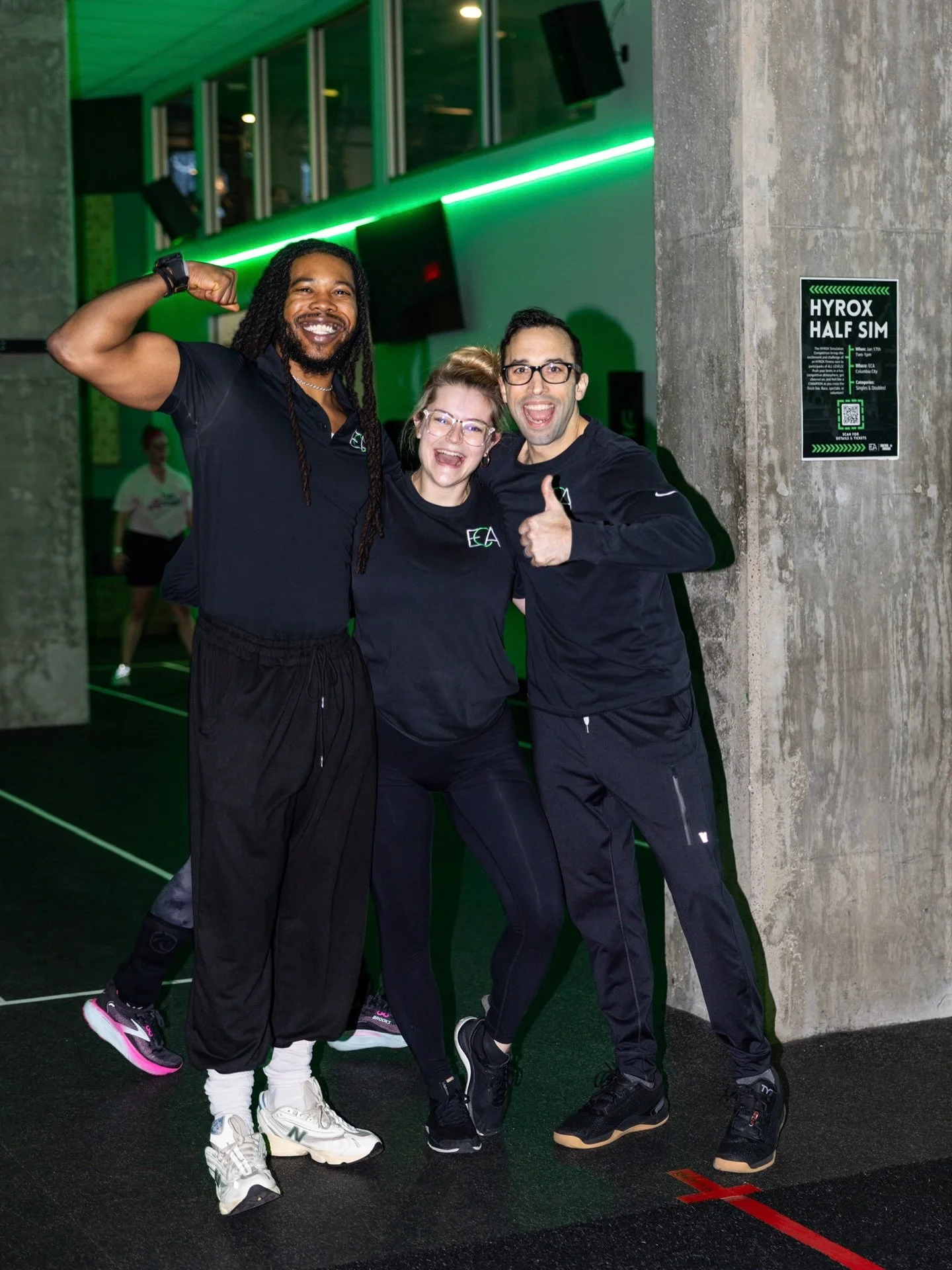 HYROX HALF SIM 1/17/25 - WE DID IT AGAIN 💪 + more pics dropping soon! 💚 shout out to everyone who showed out and gave their all on the Champs floor. Proud of each and every one of you! 🏁🔥