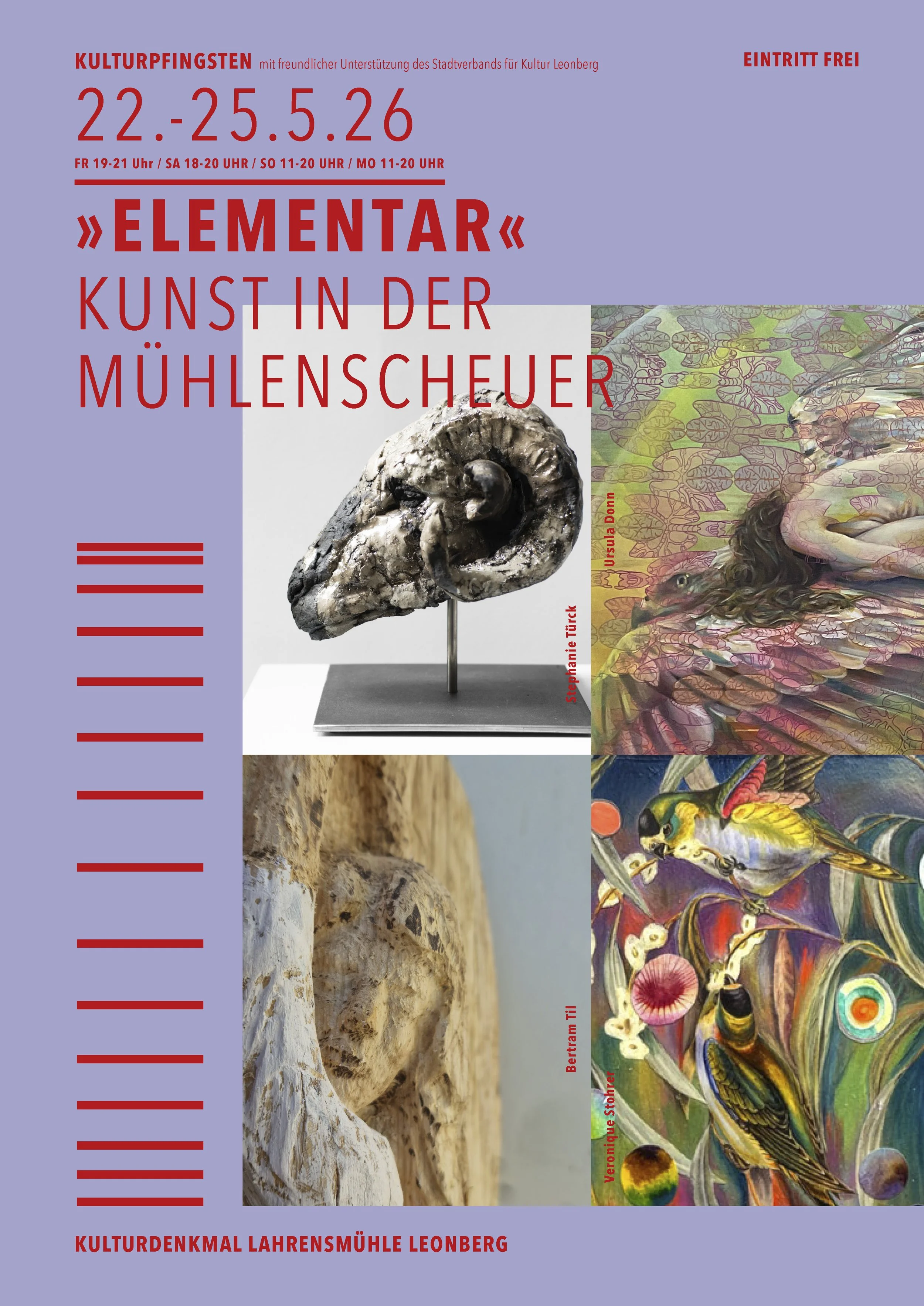 Gruppenausstellung „Elementar“ in der Lahrensmühle in Leonberg