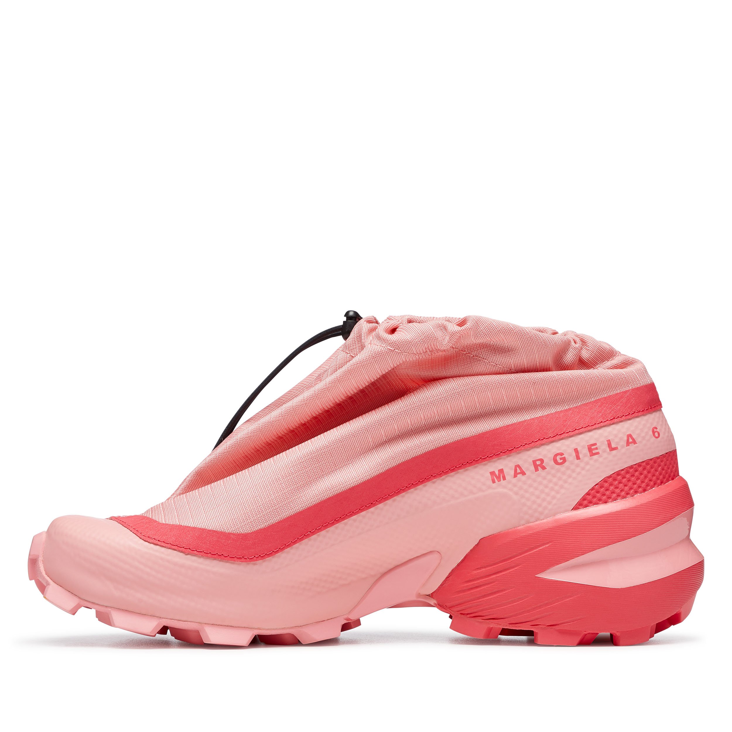 Footwear photography of pink and red sneakers for eCommerce shoe brand