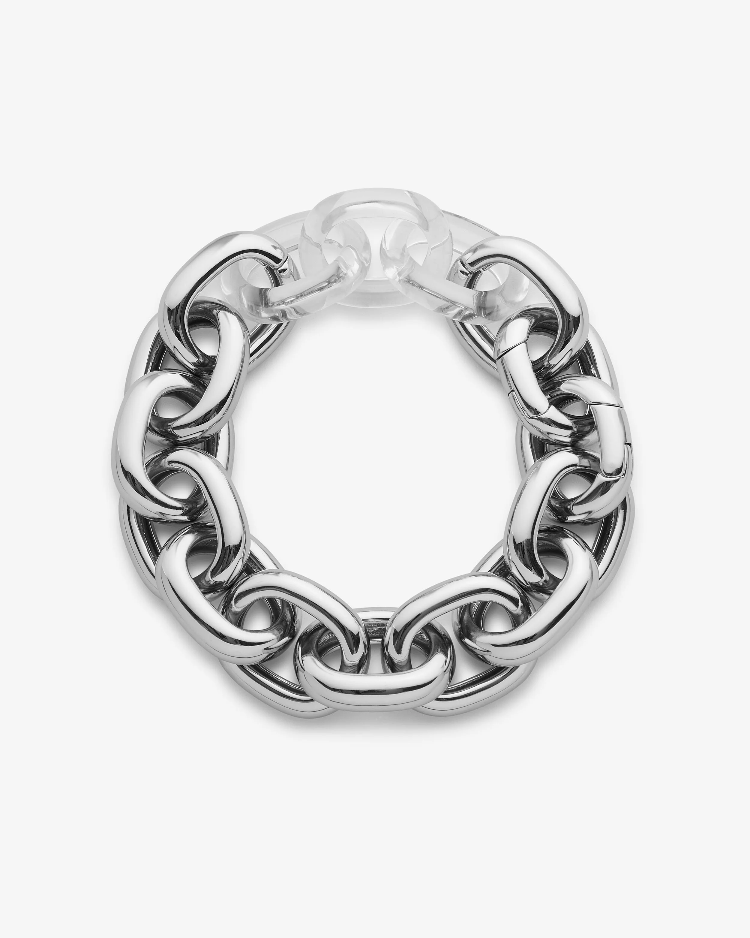 Sacai silver bracelet for eCommerce photography.