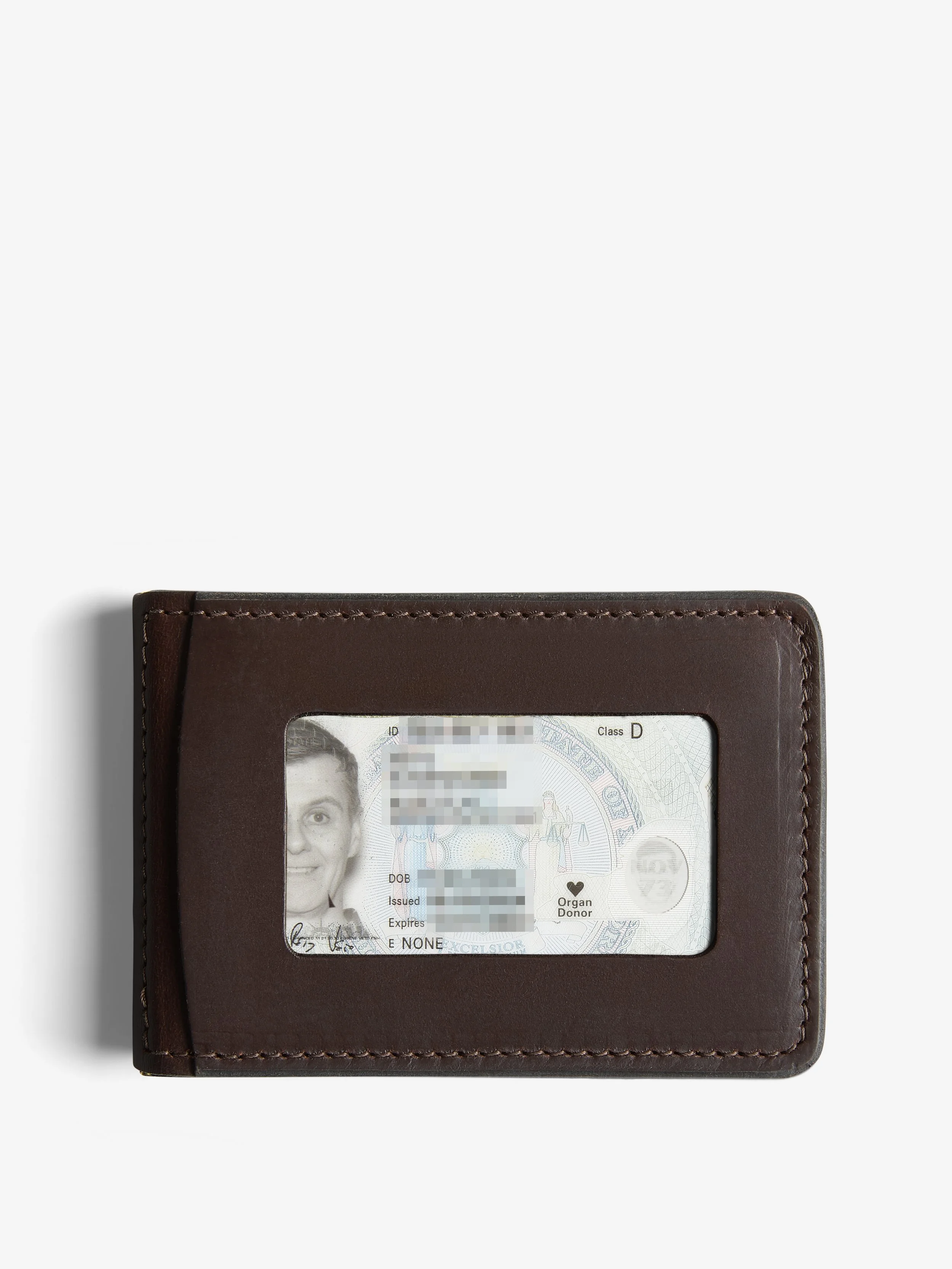 12_Bar Wallet_Dark Brown_Front Overhead Card.jpg