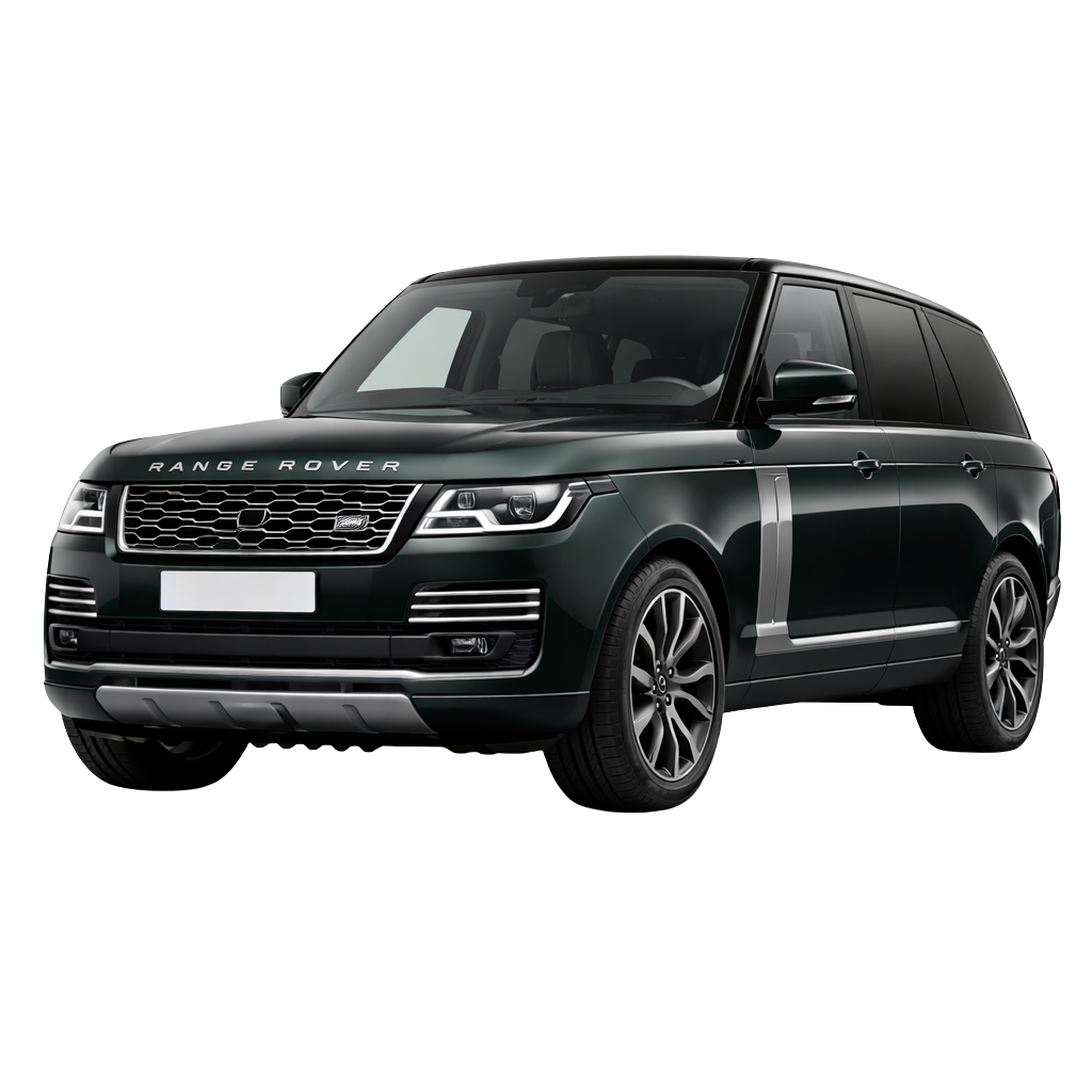 A teal-colored luxury SUV with black accents, five-spoke alloy wheels, and tinted windows, shown in profile against a plain background.