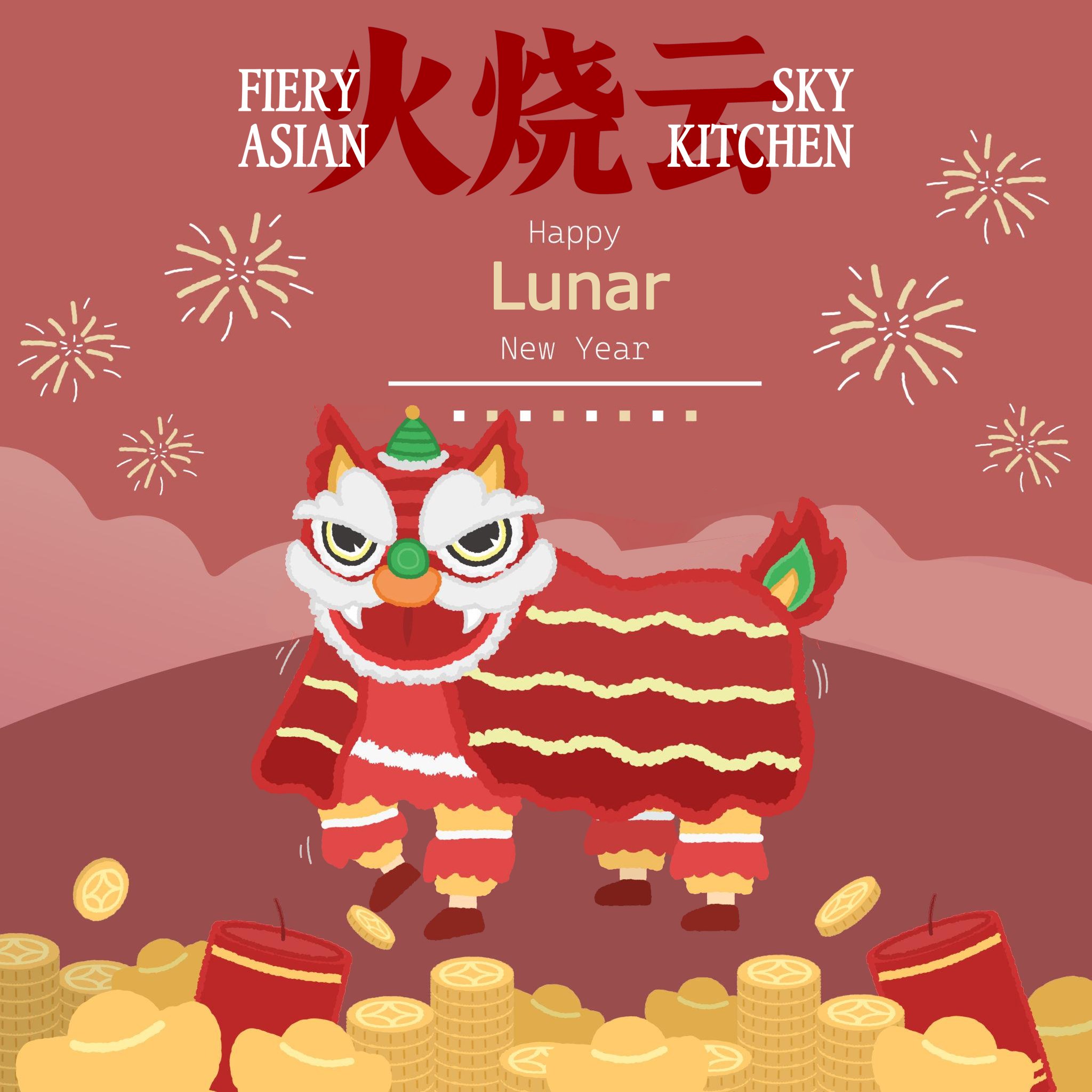 HAPPY LUNAR NEW YEAR

Wishing You Prosperity, Happiness &amp; Good Fortune

&mdash; Fiery Sky Asian Kitchen &mdash;
Columbus, Ohio

#lunarnewyear #chinesenewyear #fieryskyasiankitchen #新年快乐 #恭喜发财 #columbusohio
