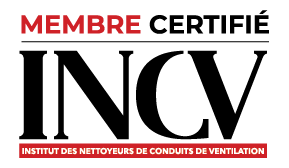 Logo with red and black text for a ventilation cleaning institute.