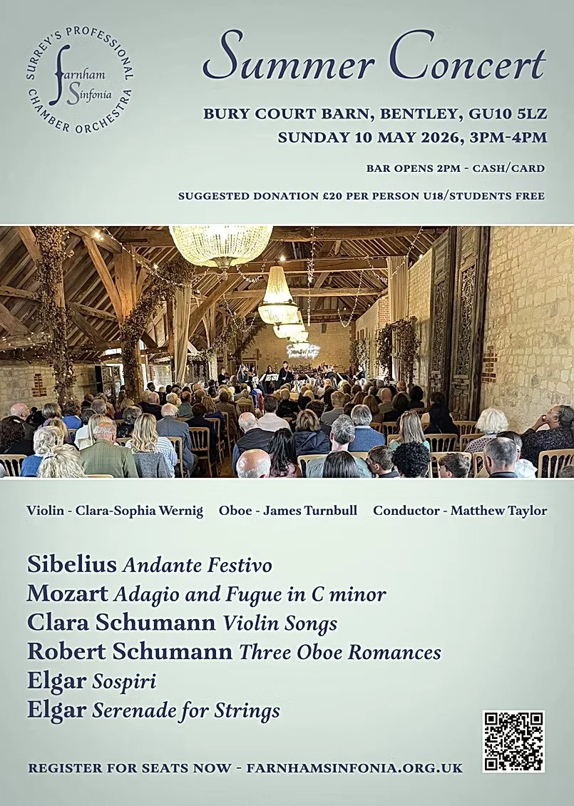 World Premiere of new arrangement of Robert Schumann 3 Romances for Oboe and Orchestra