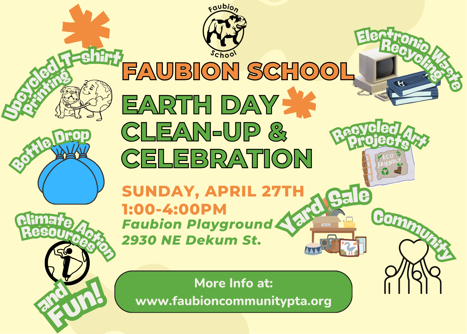 Earth Day Clean-Up & Celebration — Faubion Community PTA