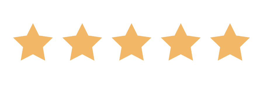Six gold-colored stars in a row on a black background.