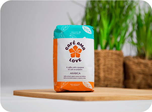 Café ama love ground coffee 8 oz bag