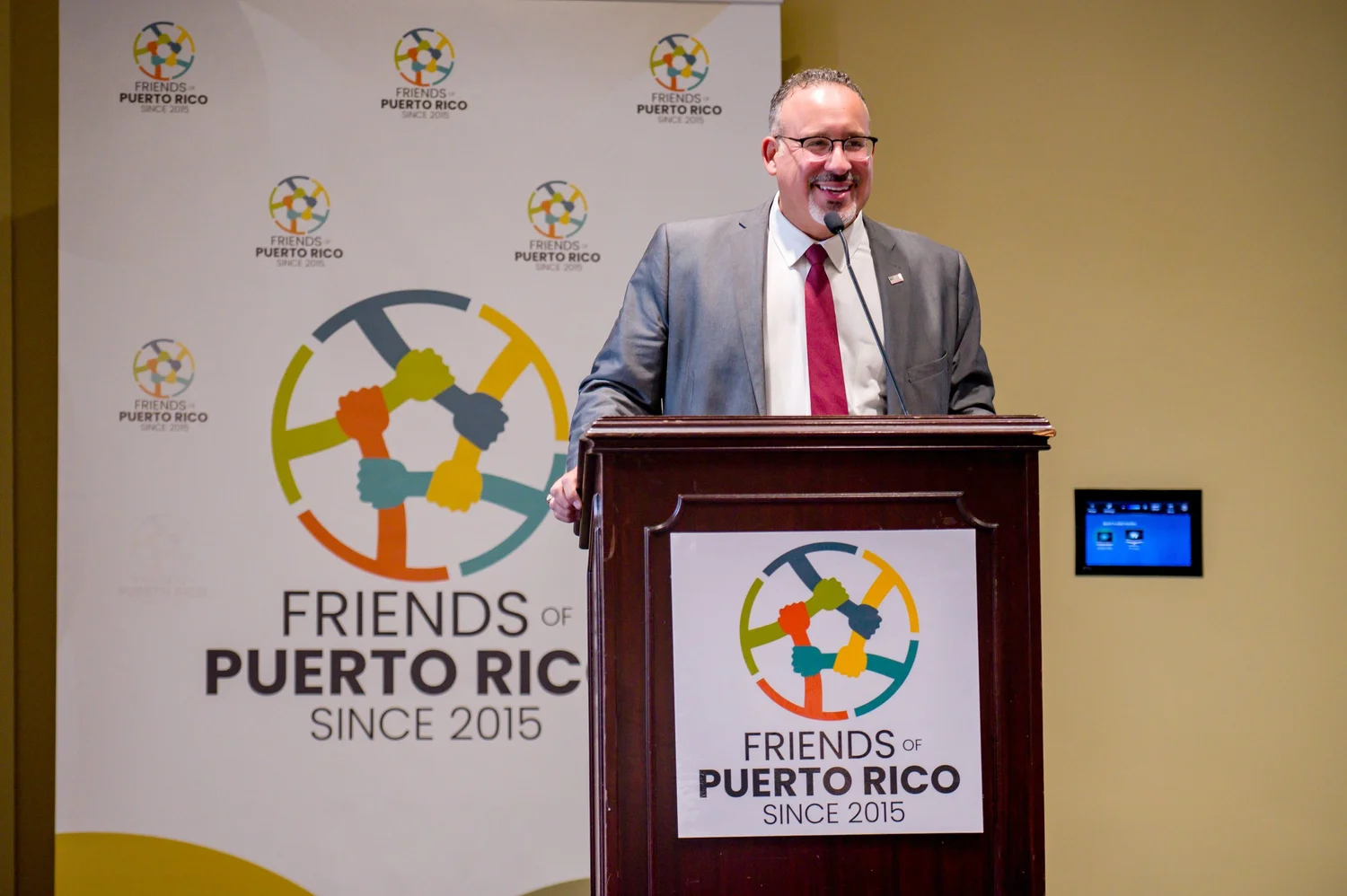 Former U.S. Secretary of Education Dr. Miguel Cardona at the Capitol Hill Summit