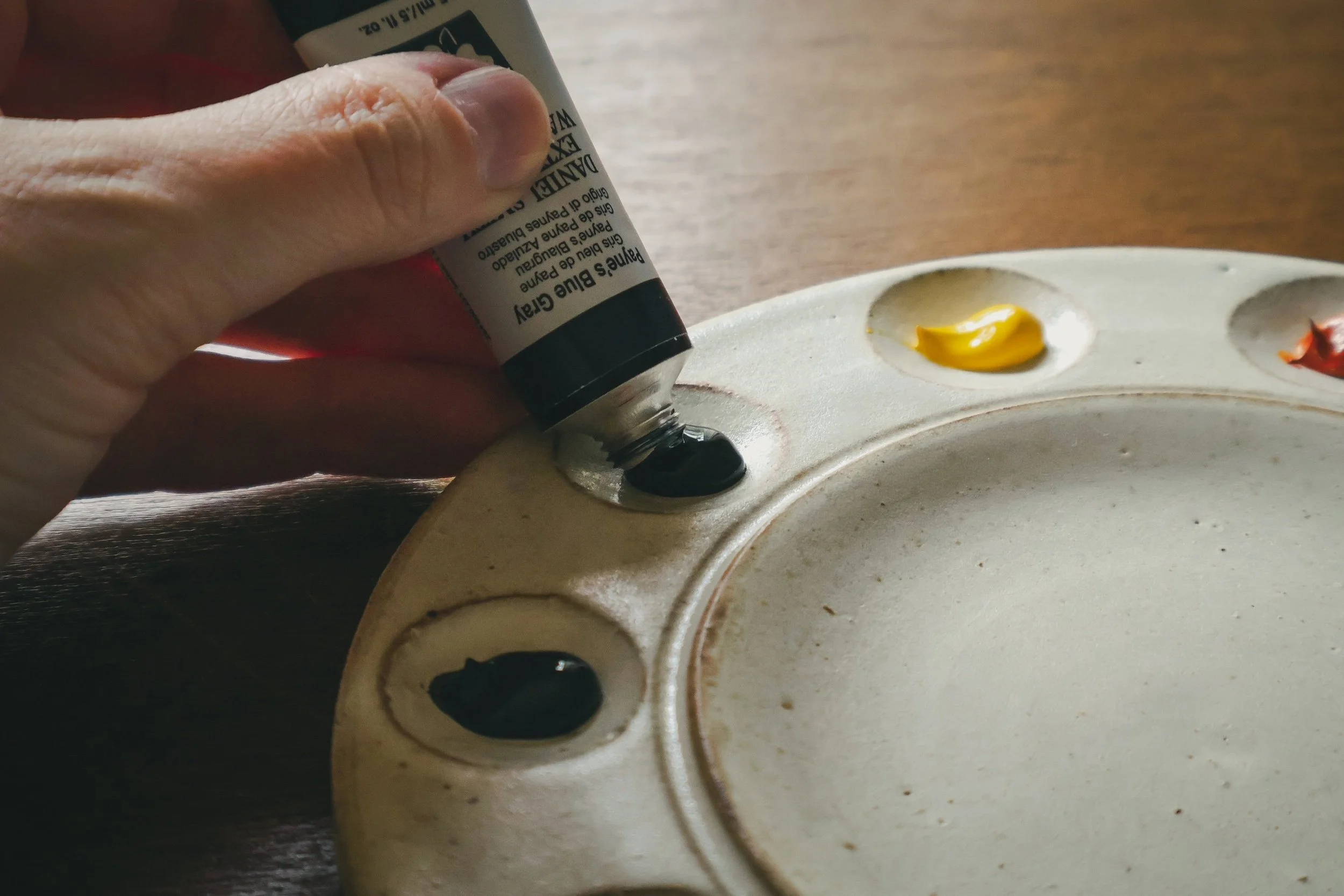 filling watercolor palette.JPG