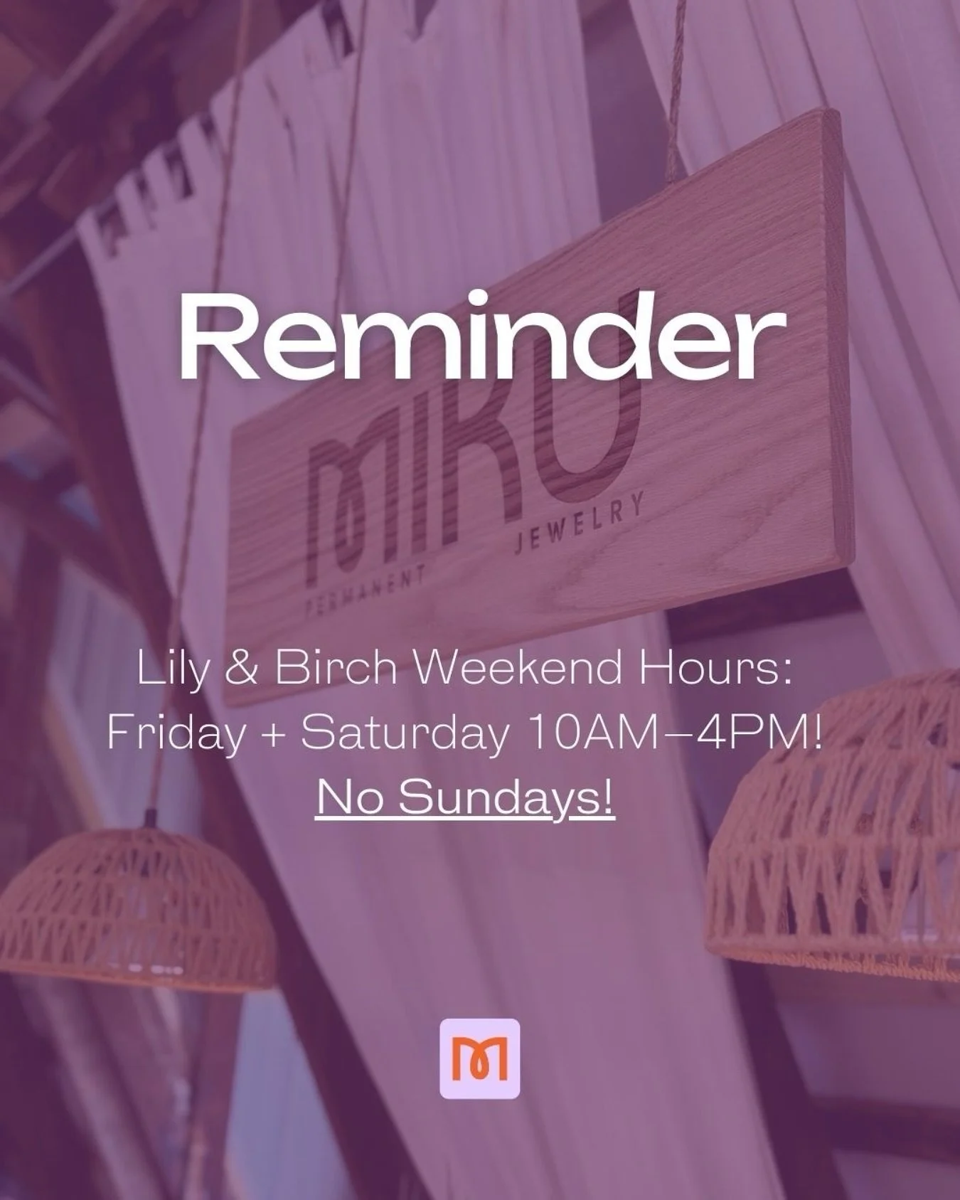 It&rsquo;s a @lilyandbirchmarket weekend!✨ Just a reminder you&rsquo;ll find us there Fridays &amp; Saturdays 10AM&ndash;4PM.

We&rsquo;re no longer going to be there on Sundays. We may be back on Sundays around the holidays, so stay tuned! Thanks so