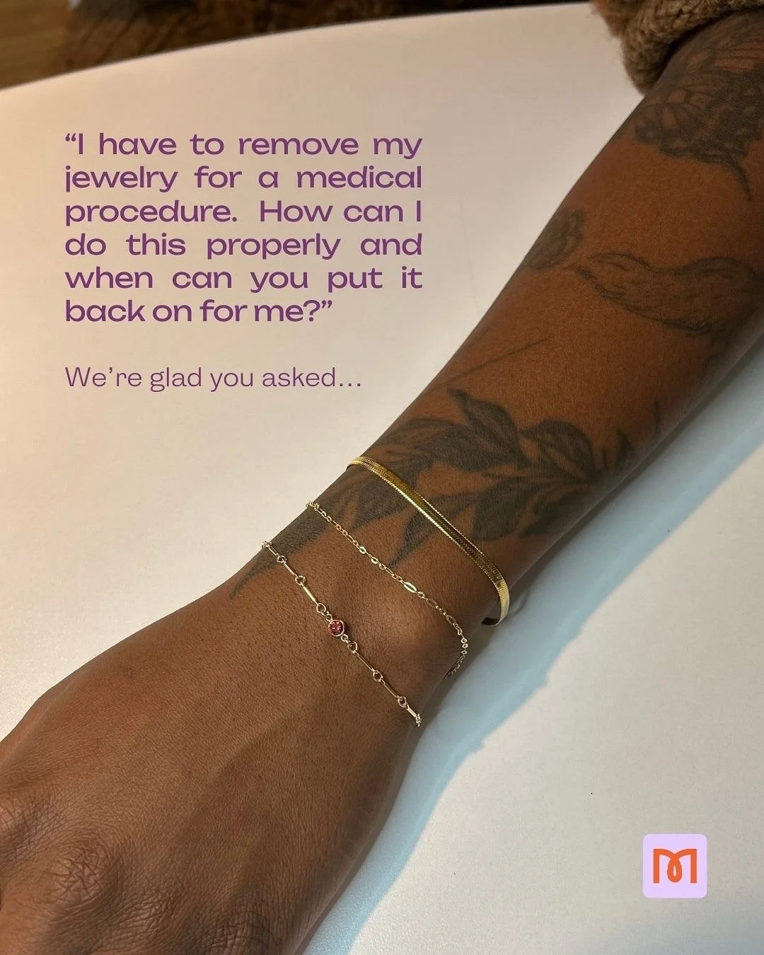 This popped up in our DMs and it&rsquo;s definitely worth the reminder for all MIKU customers🙂
⠀⠀⠀⠀⠀⠀⠀⠀⠀
Whether it&rsquo;s for safety reasons, a sizing change, or just because you&rsquo;re ready for a new look, removing your permanent jewelry is si