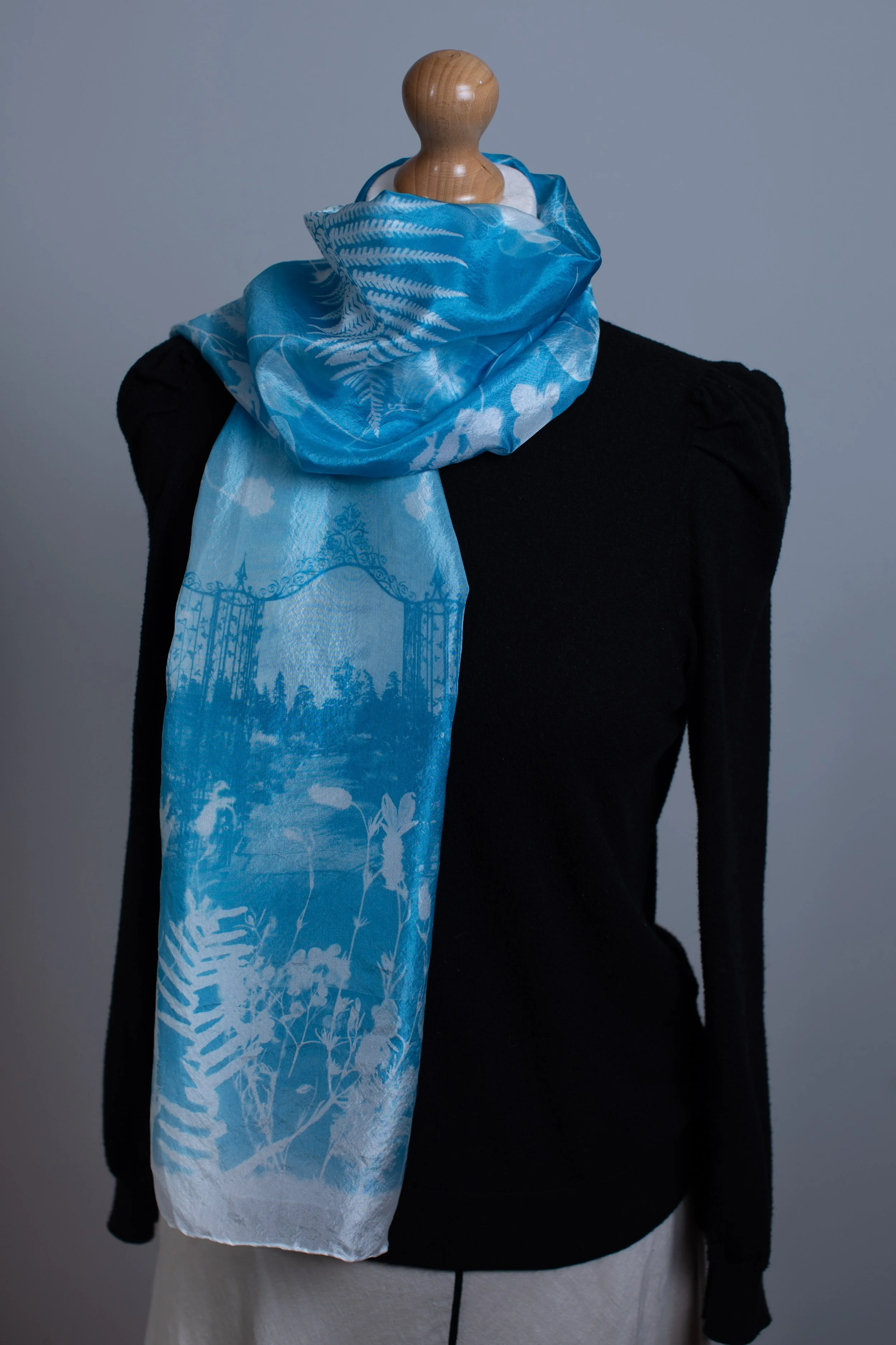 Silk Scarf (L) 'Beyond the Garden Gates'