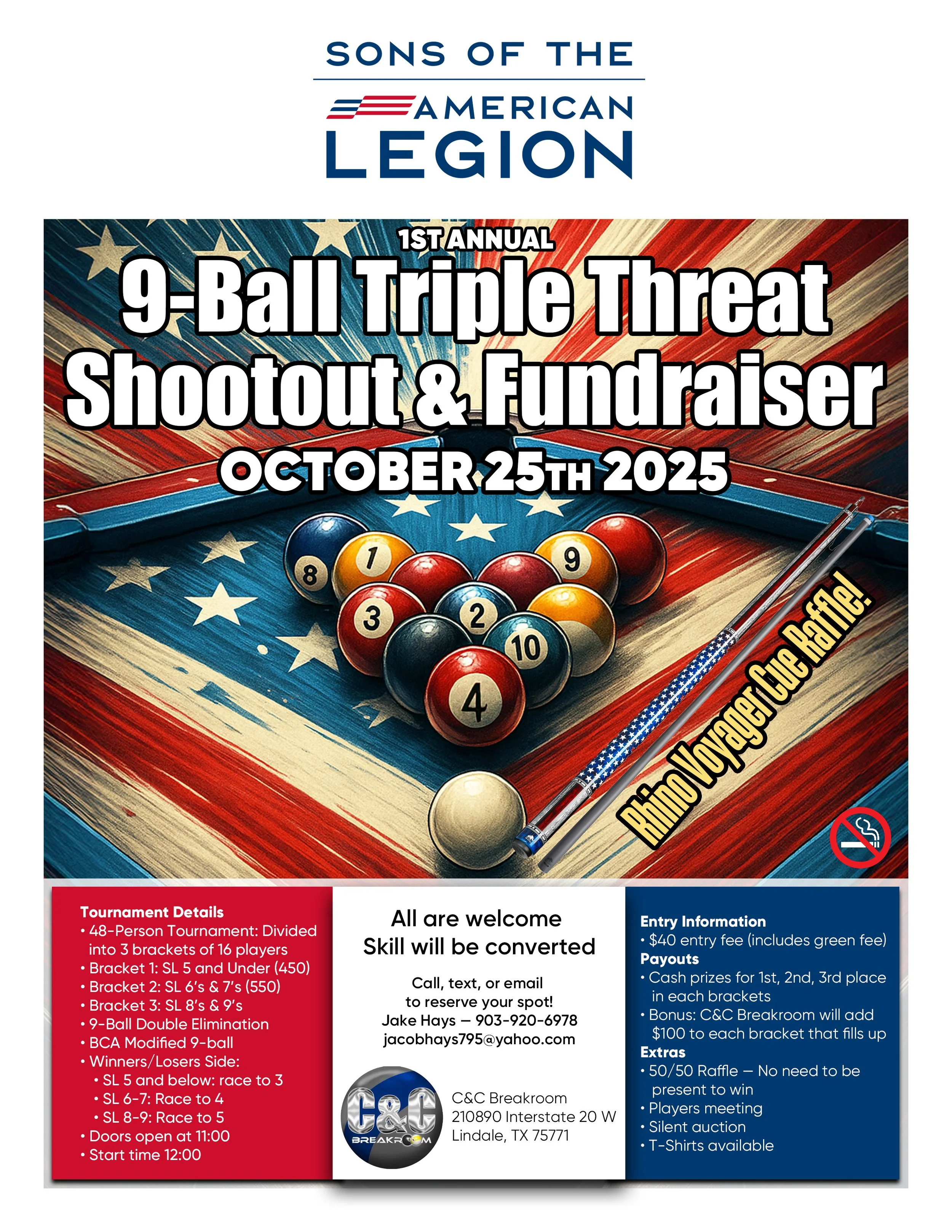 SAL 9-Ball Triple Threat Shootout & Fundraiser