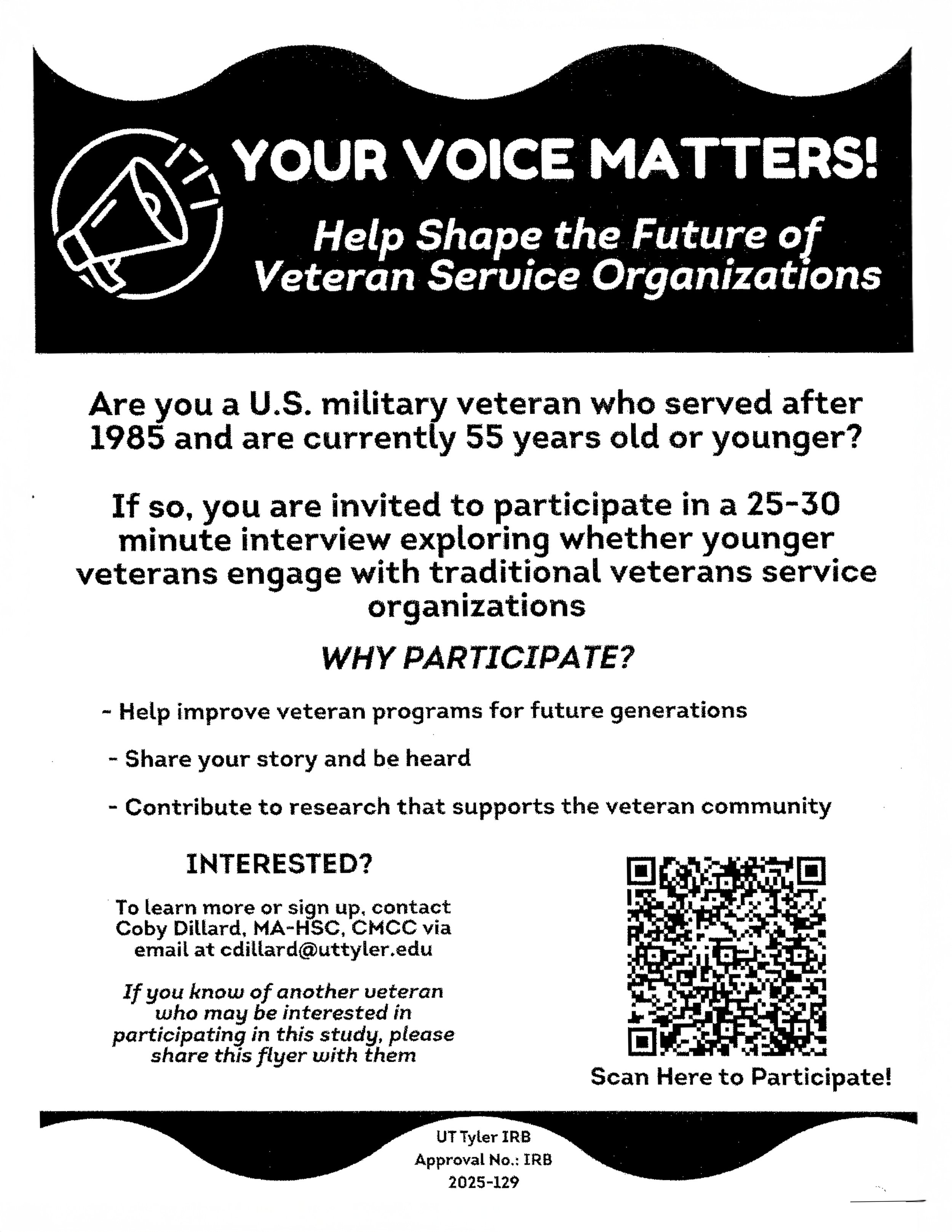 YOUR VOICE MATTERS! — American Legion Post 15
