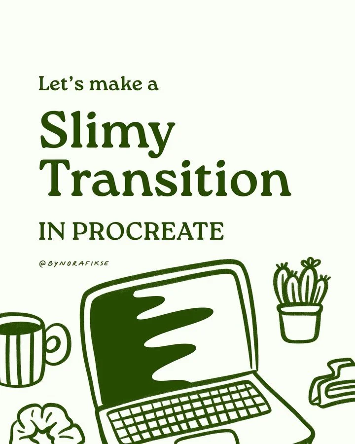 I love using transitions in my reels &mdash; they&rsquo;re fun, playful and make your videos more eye-catching (and scroll-stopping)

In this mini tutorial, I&rsquo;ll show you how to create a slimy frame-by-frame transition in @procreate &rarr;

Why
