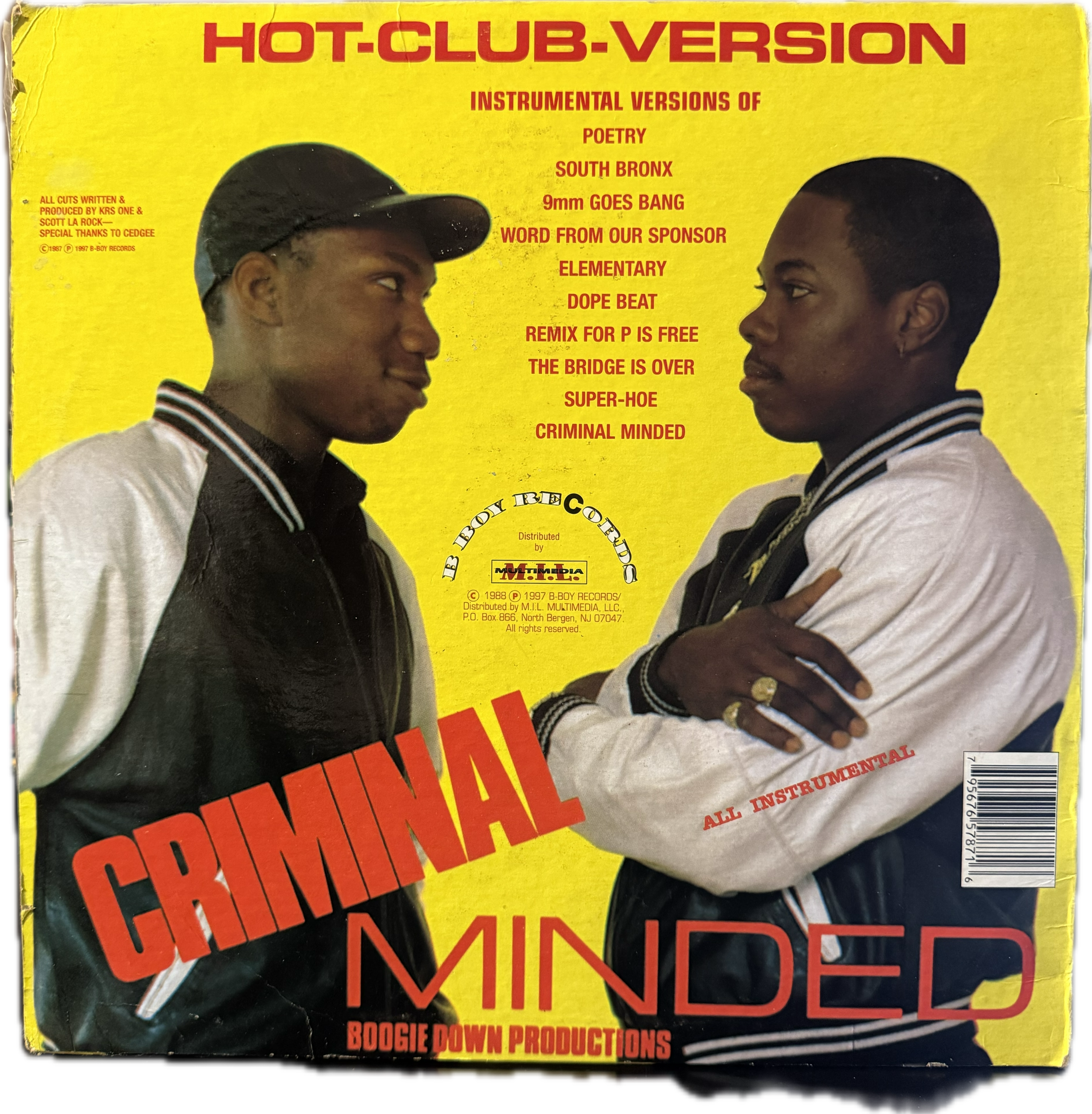 Boogie Down Productions – Criminal Minded (Hot-Club-Version) (All Instrumental)