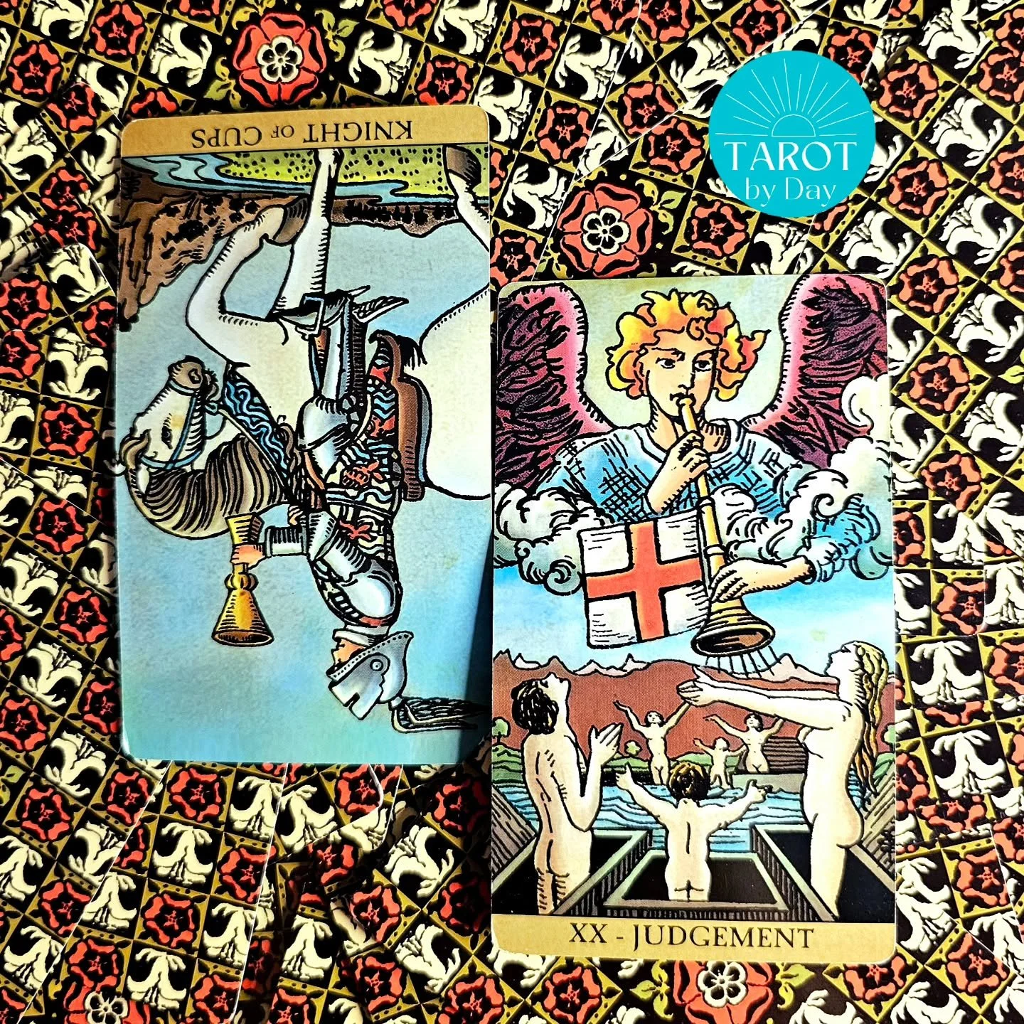 Today brings us the Knight of Cups reversed & Judgement!ππ«π We're being given a second opportunity at something we love. What fills your emotional cups? Does something spark your interest & make you feel childlike joy? That's where your au