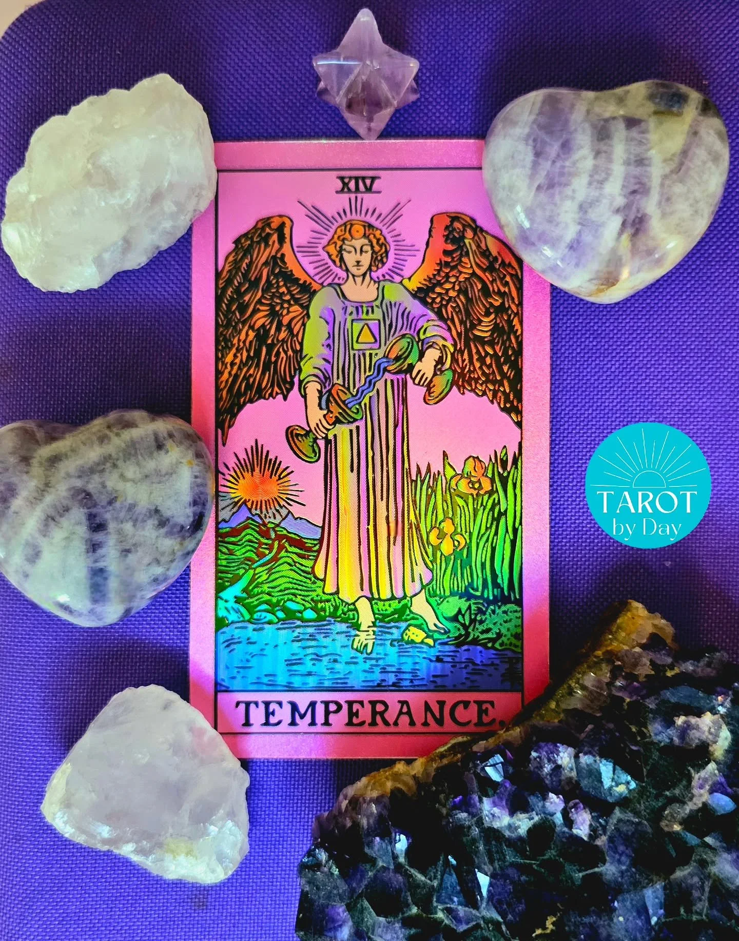 Today brings us Temperance!π«ππͺ½September is shrouded in angel energy. We're entering a time of extra protection. This allows us to work towards our goals. As we near the Pisces lunar eclipse, things around us come further into alignment. We're bala
