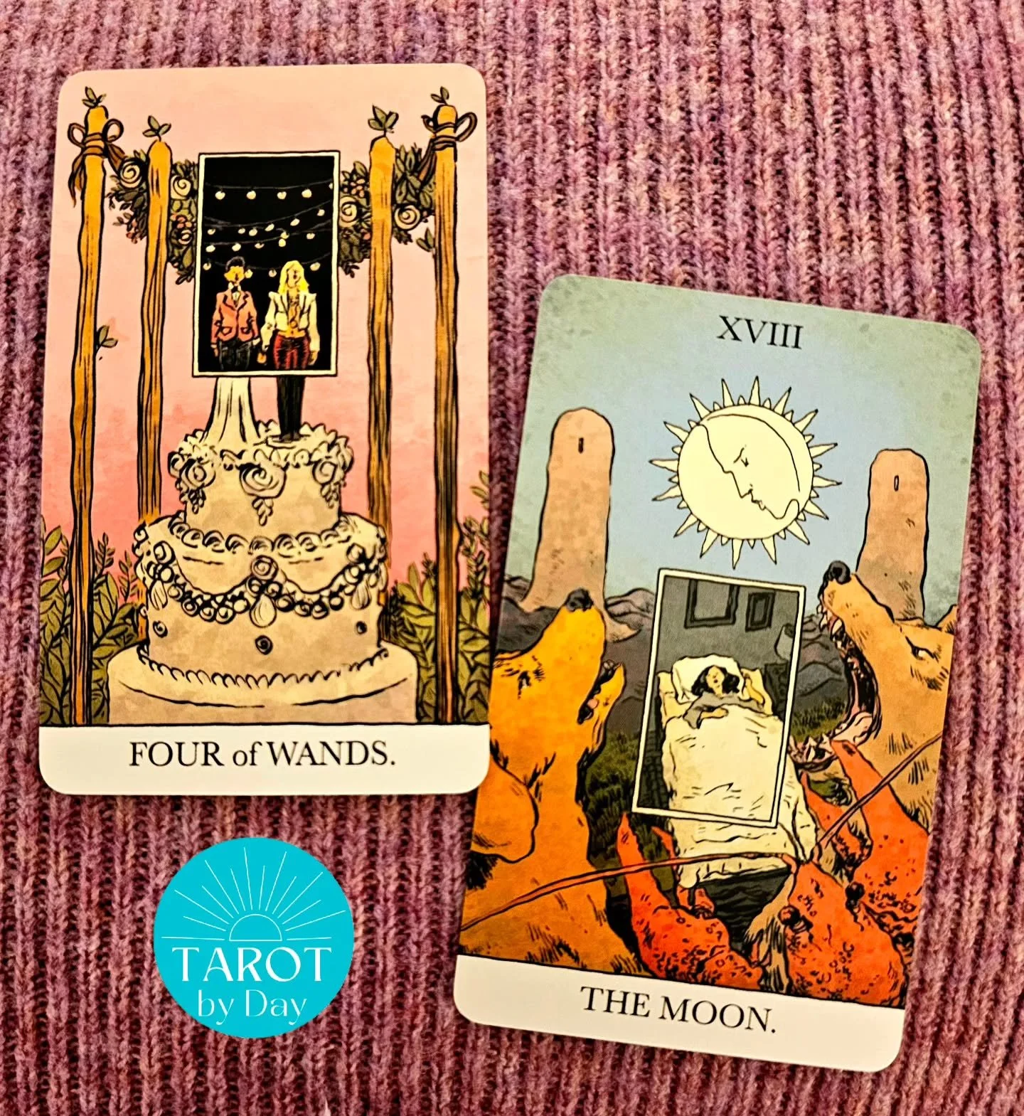 Today brings us the 4 of Wands & the Moon!💕🌜☯️ It's time to jump in with both feet. You're transitioning to this large new energetic phase that's arriving. While it's a massive adjustment in your life, it's tinged with excitement & anticipa