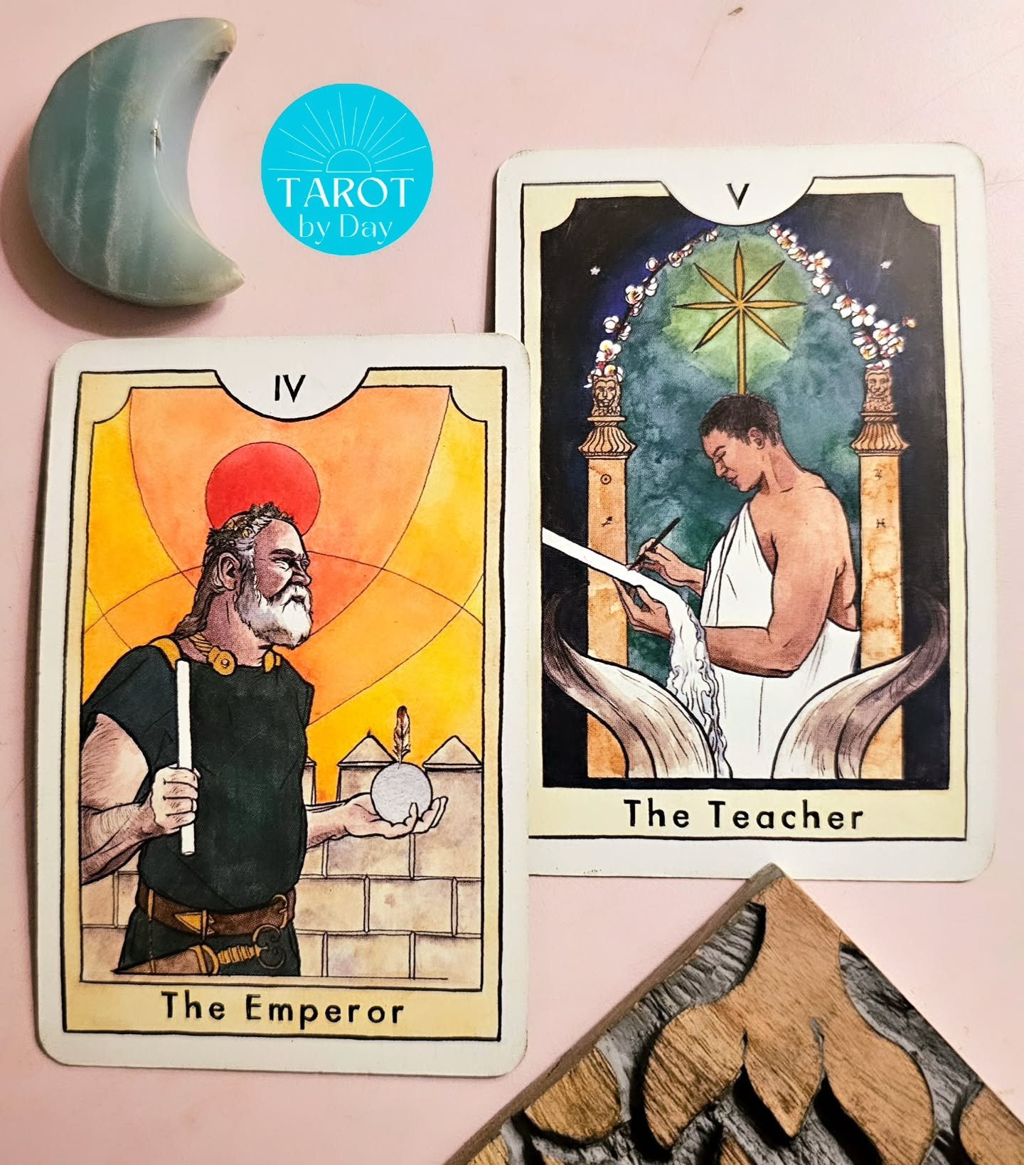 Today brings us the Emperor &amp; the Teacher!📖🪔👩&zwj;🏫 This Scorpio new moon finally ends an old chapter in our lives. You've tried to clear past blocks &amp; release outdated ties. Now, you'll have the ingredients to completely move on once &am