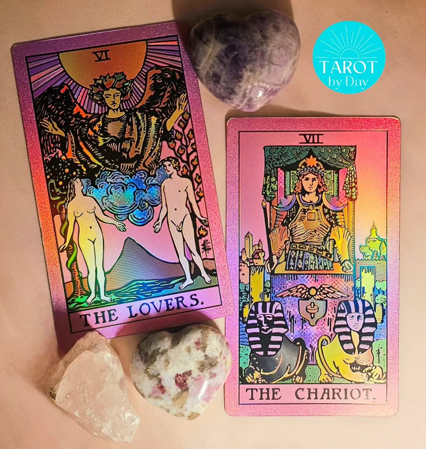 Today again brings us the Lovers &amp; the Chariot!❤️&zwj;🔥🐎🔥With the 6 &amp; 7 (6-7) cards, the universe reminds us to lighten up! Life is meant to be enjoyable, fun, &amp; funny. We can take major things in our lives seriously. Scorpio season is