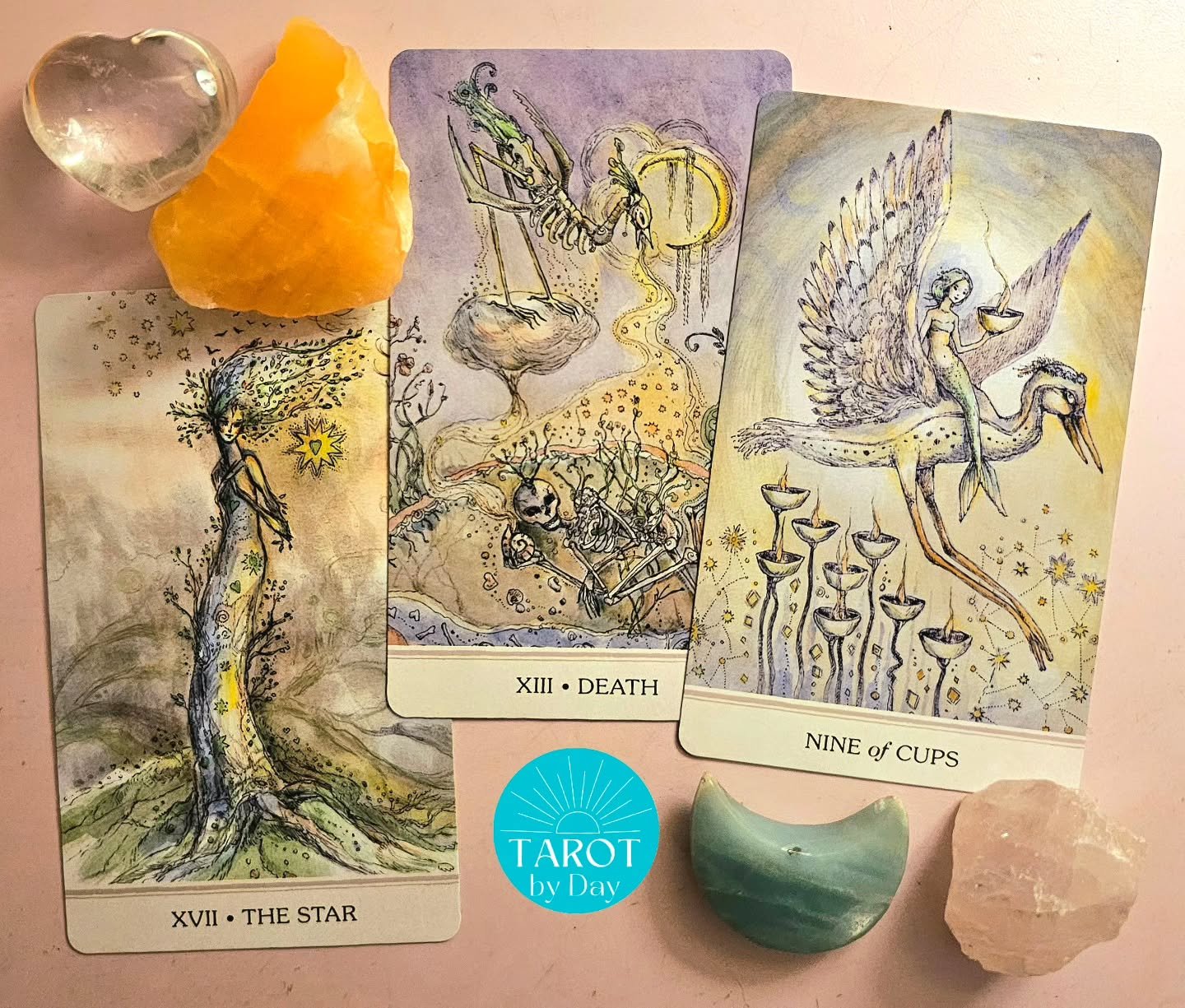 Today brings us the Gemini full moon!🌝⚖️💫 We can't be reborn into a higher version of ourselves if we don't first experience the transformation of the Death card. While birth brings great joy &amp; excitement, this change can also carry pain &amp; 