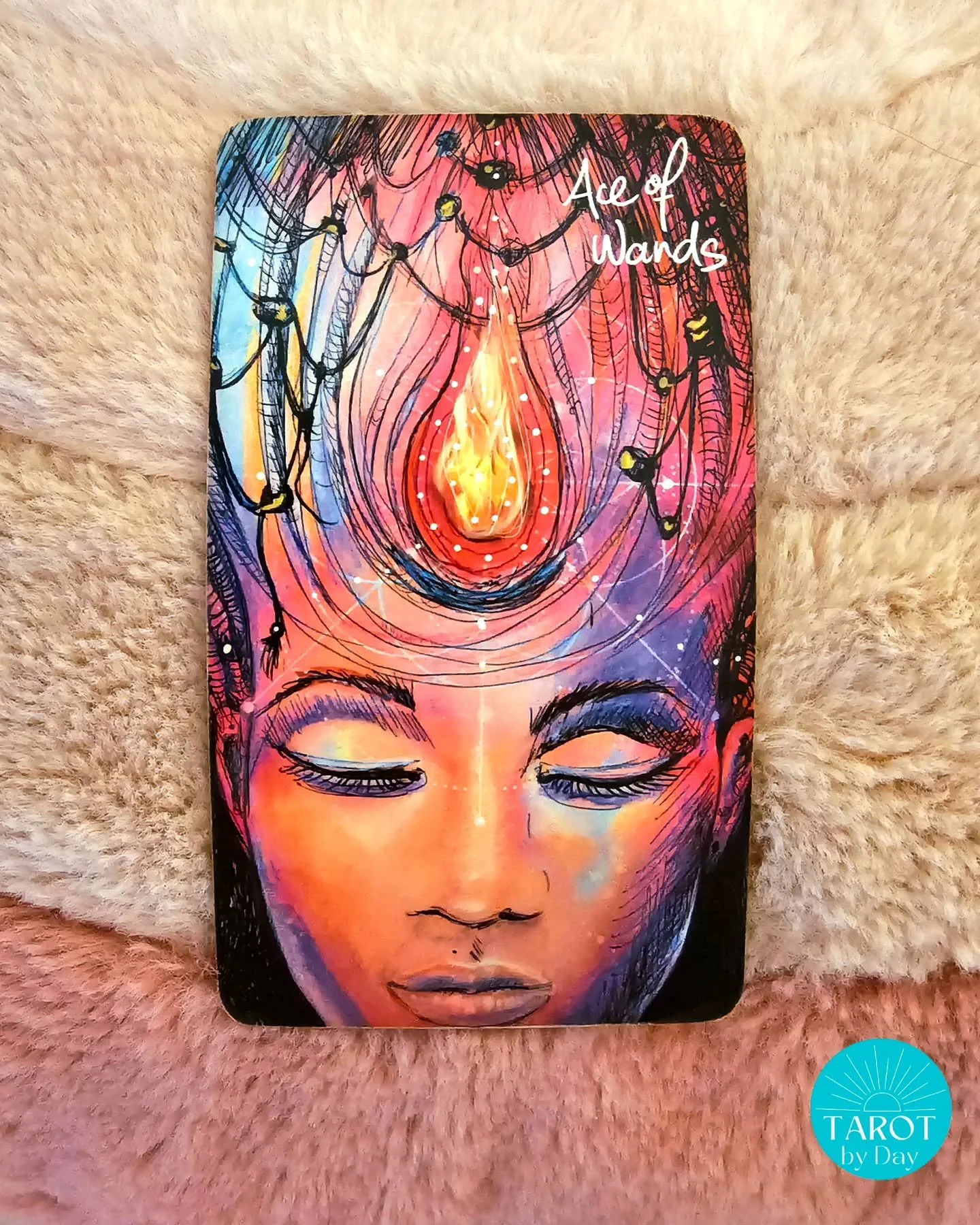 Today brings us the Ace of Wands!💥🧐✨️ Christmas lights up ideas &amp; potential for the coming year. Gifts or communications we receive at this time can set us on a new path. Our divine creativity is sparked, &amp; can burn brightly in a different 