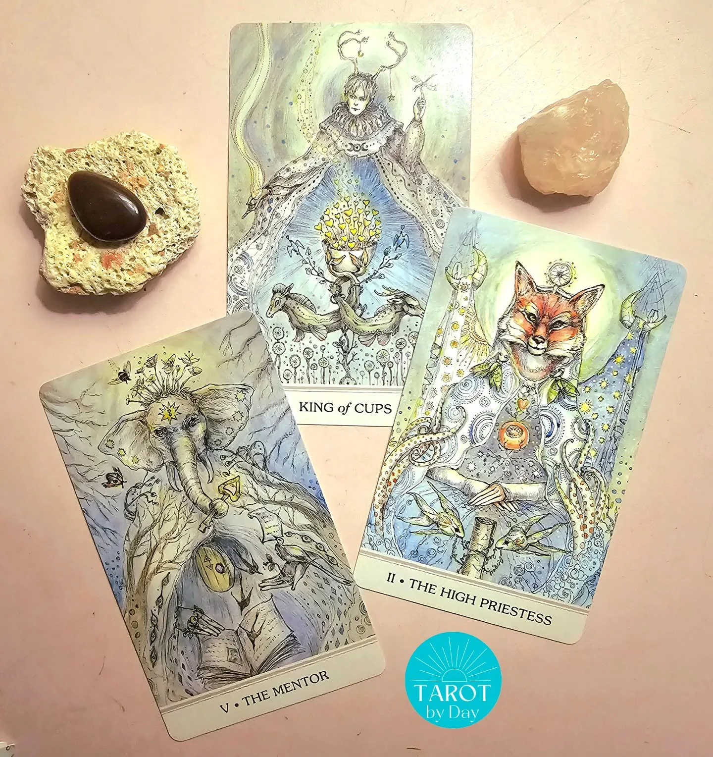 Today brings us more repeating messages!💫☯️⚖️ The High Priestess &amp; Hierophant are coming together as two halves of our duality. Our deep, feeling, intuitive side is craving unity with the structured knowledge we've built our lives on so far. The