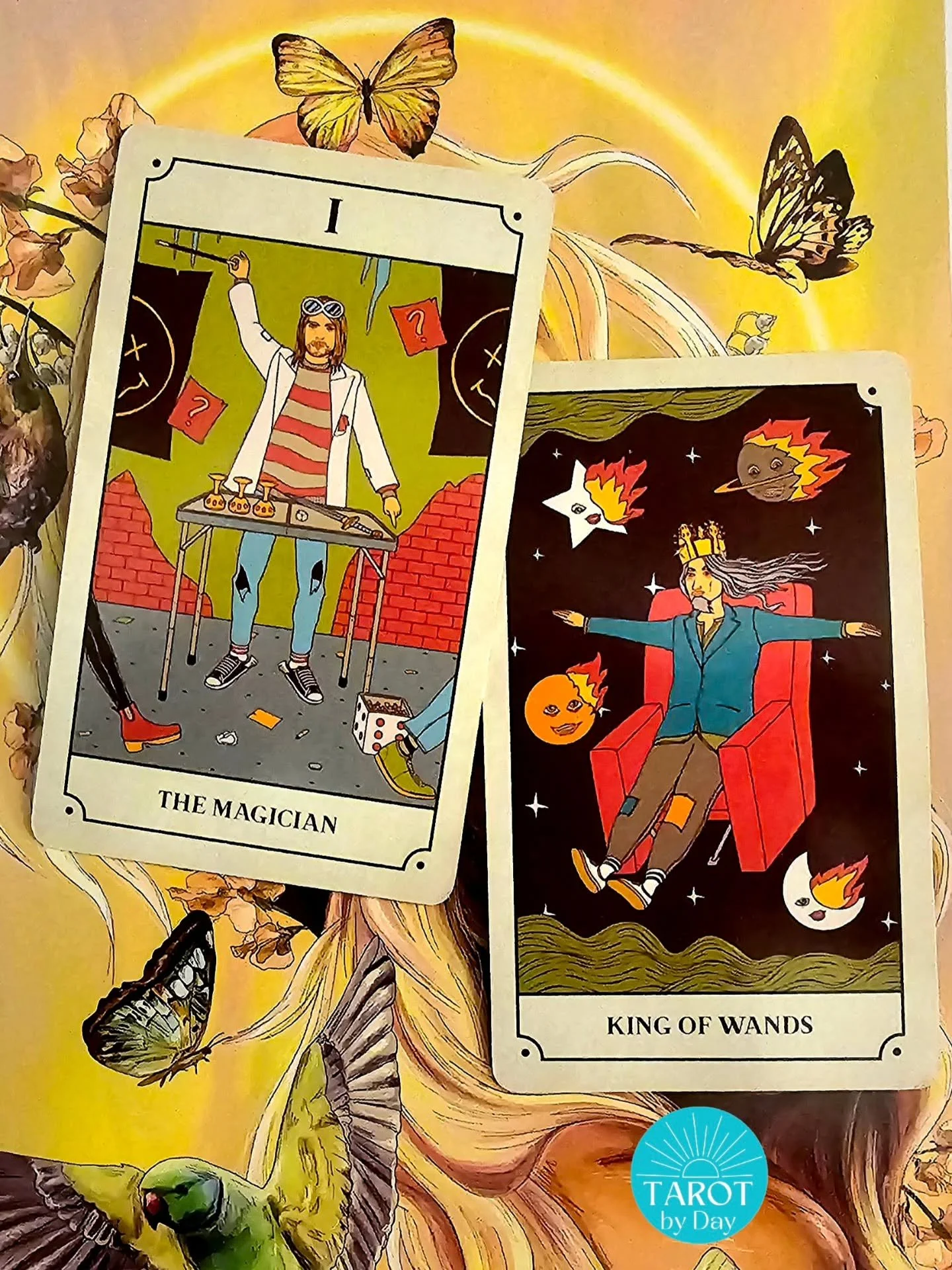 Today brings us the Magician &amp; King of Wands!🎩🪄♒️ Aquarius season moves us towards inspired actions. It's a time to take raw ideas &amp; polish them into sparkling gems. Your deeds have the power to uplift people &amp; benefit all for the great