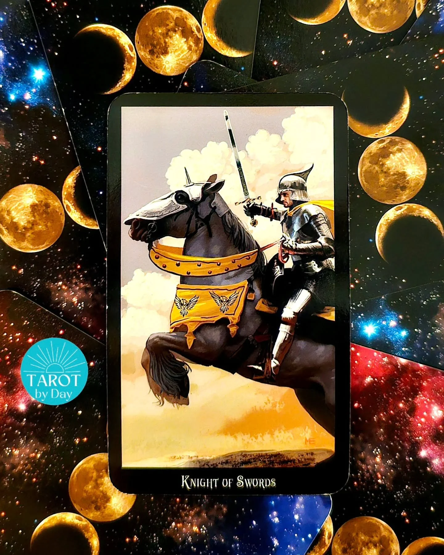 Today brings us the Knight of Swords once again!⚔️🐎🌬 Aquarius season has our communication swirling. Messages from others &amp; from within ourselves may feel nearly constant. The quiet, contemplative season of winter prepares us for what will bloo