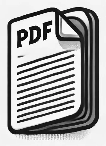 Icon of a PDF document with a folded corner and lines of text.