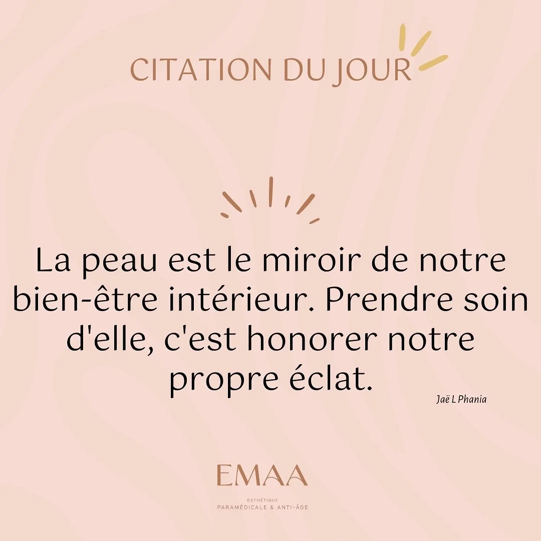 ✨ &laquo; La peau est le miroir de notre bien-&ecirc;tre int&eacute;rieur. Prendre soin d&rsquo;elle, c&rsquo;est honorer notre propre &eacute;clat. &raquo;

Cette citation nous rappelle combien notre peau refl&egrave;te notre &eacute;tat int&eacute;
