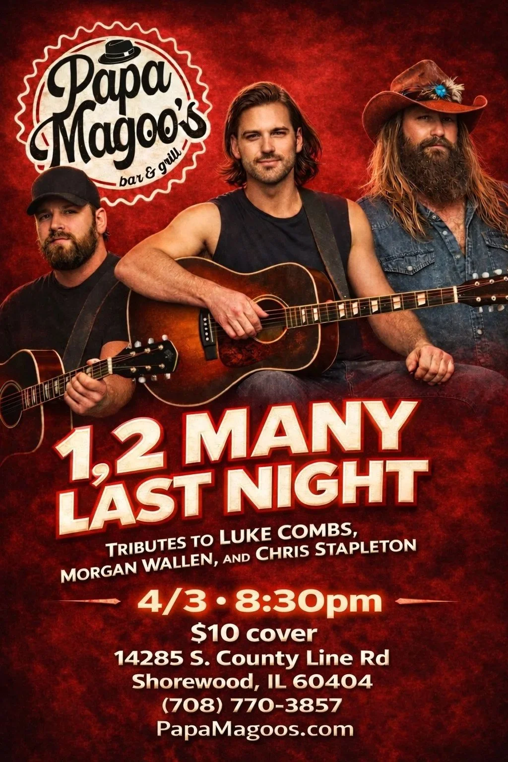 1, 2 Many Last Night @ Papa Magoos