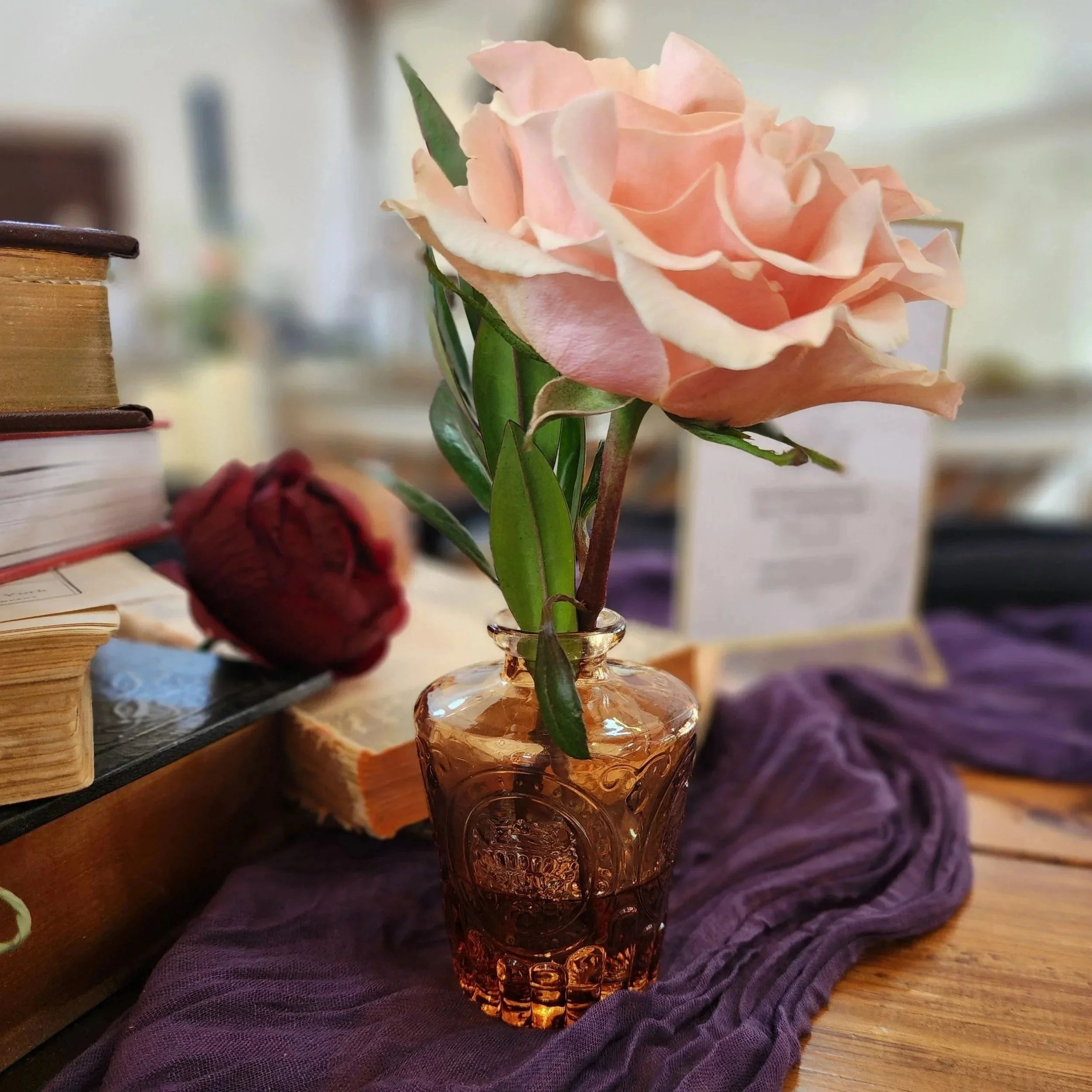 Amber Bud Vases