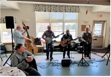 Musicians giving their time & sharing their talent with our seniors