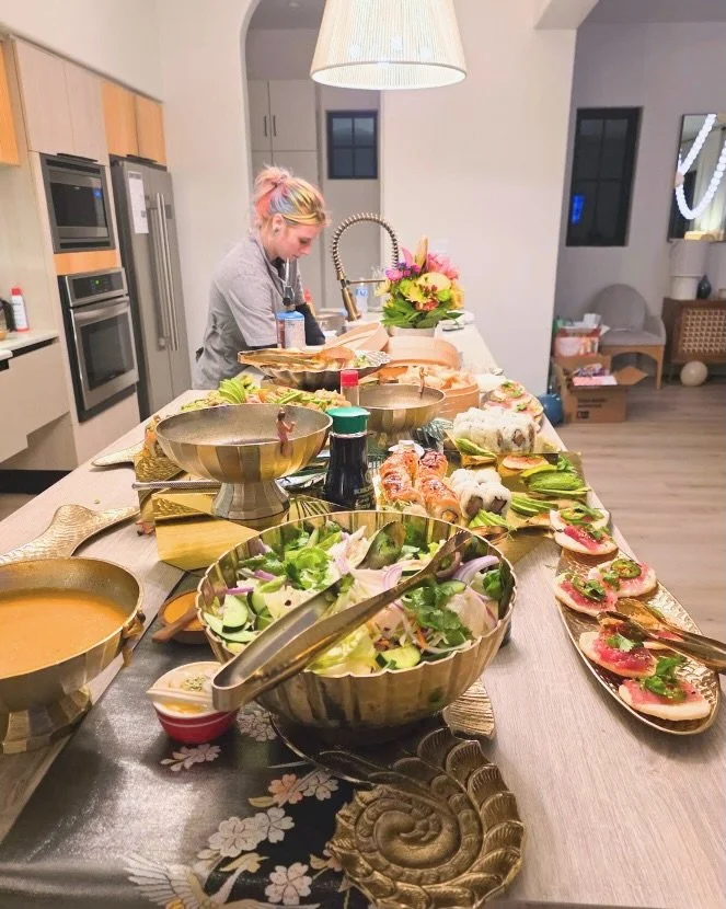 bride who loves sushi and cr&egrave;me br&ucirc;l&eacute;e&hellip;we have just the dinner option for you💁🏻&zwj;♀️💞
.
Sushi dinner | at home sushi dinner | 30a bachelorette | 30a bachelorette party | at home dinner ideas