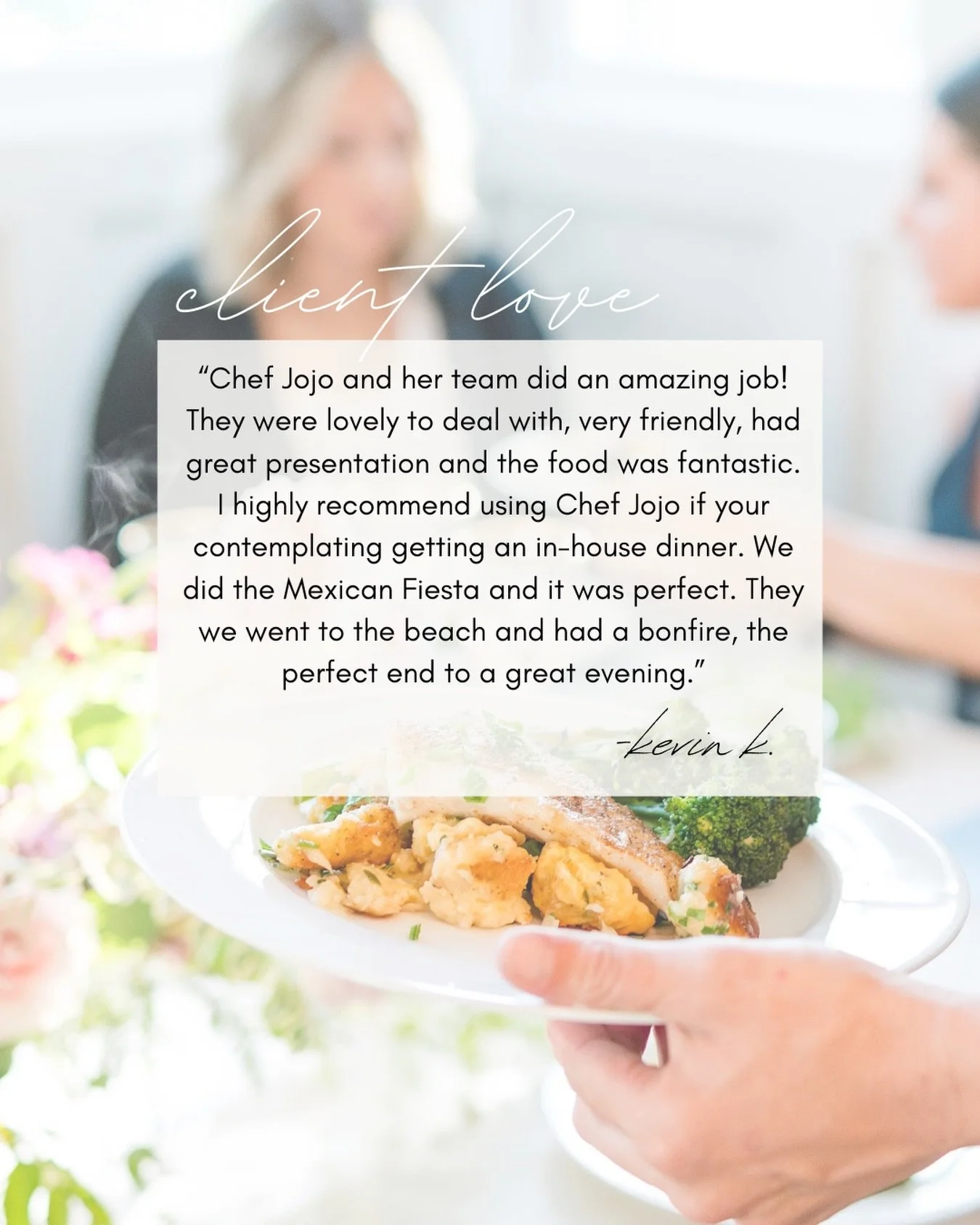 There is nothing I love more than hearing that the food was a highlight of your night✨

A huge thank you to our amazing clients for the kind words! Bringing a restaurant-quality experience into your home is what we&rsquo;re all about💞🔪
.
At home ch