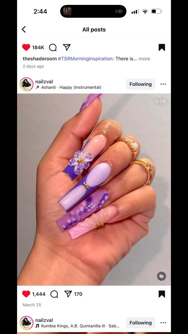 Purple recreation set π
#purplenails #nails #nailart #explore